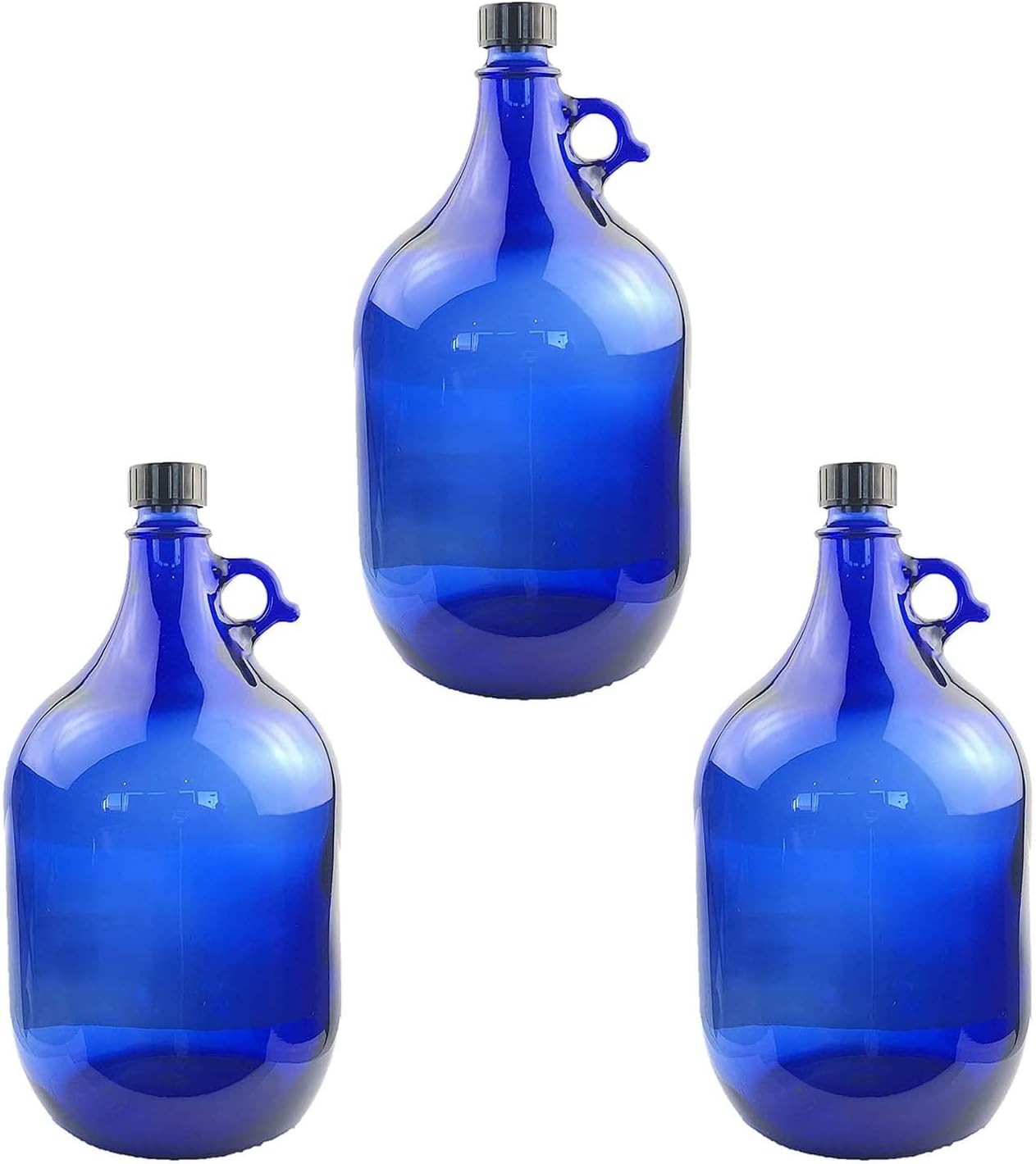 3-teiliges Glasballon Set mit Schraubverschluss, 3