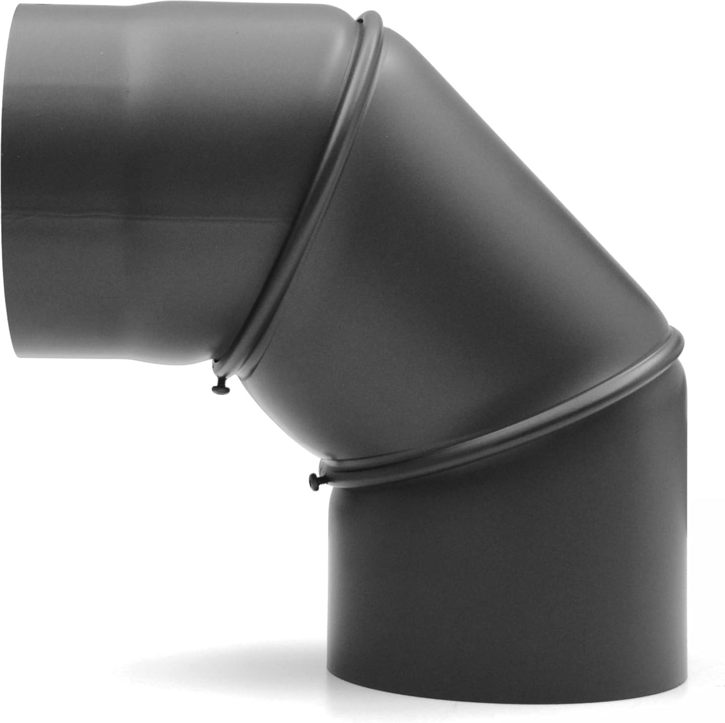 Rauchrohrbogen drehbar 0-90° (3-teilig, Ø 120 mm), 120 Gussgrau