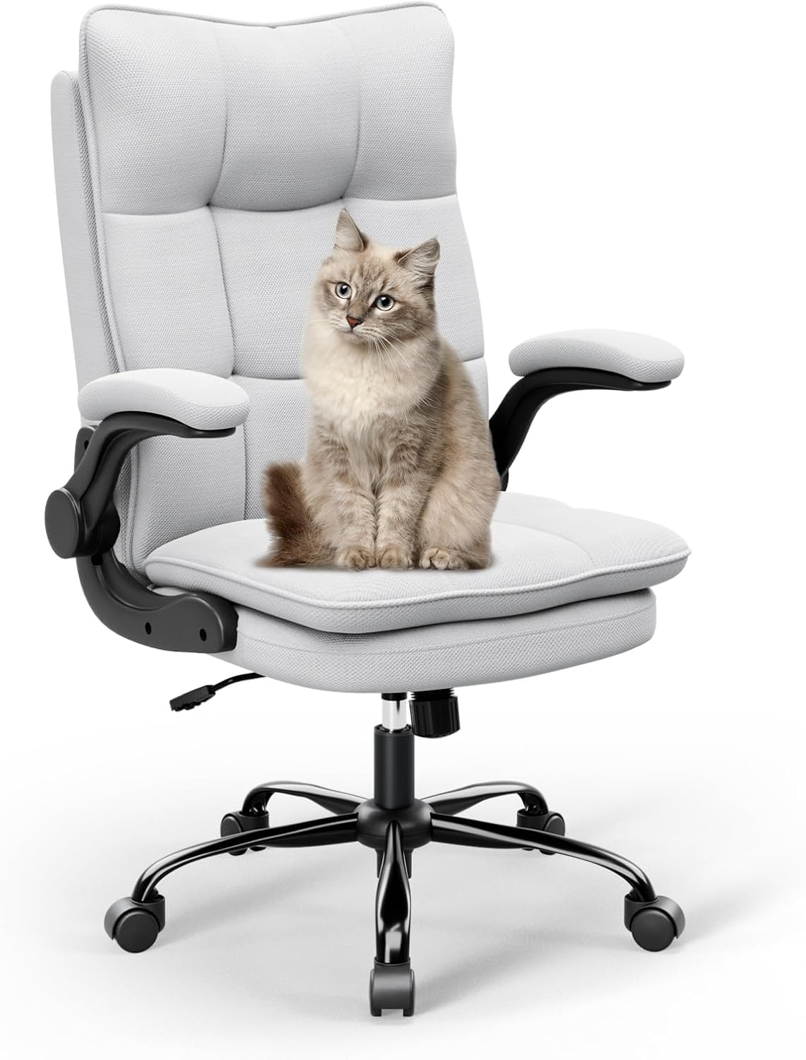 Ergonomischer Bürostuhl, Grau-Stoff