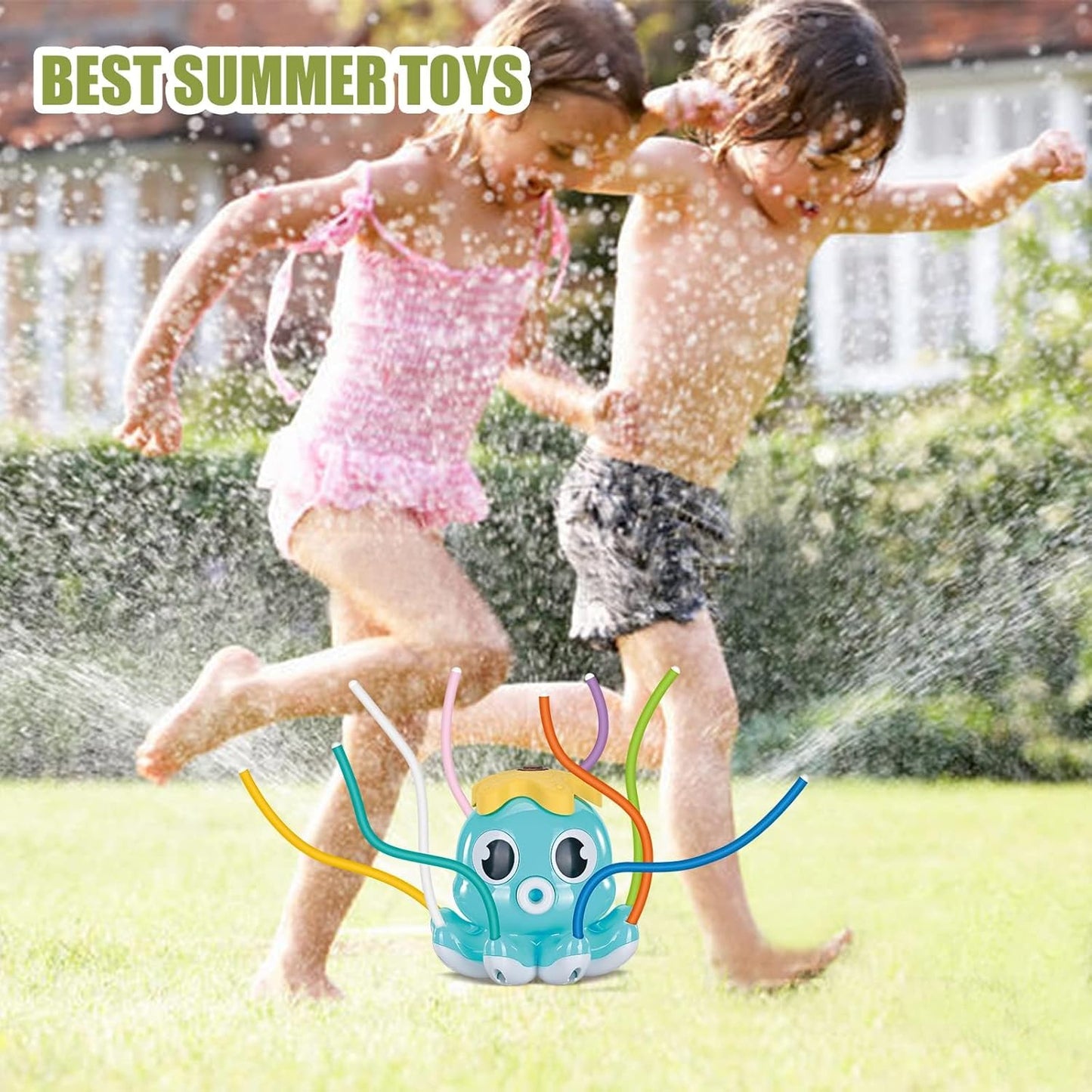 Wasserspielzeug Oktopus-Sprinkler ab 3 Jahre, Oktopus-Blau