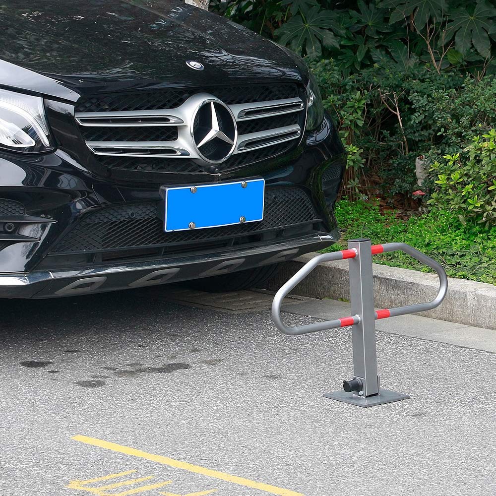Klappbarer Parkplatzbügel mit 3 Schlüsseln