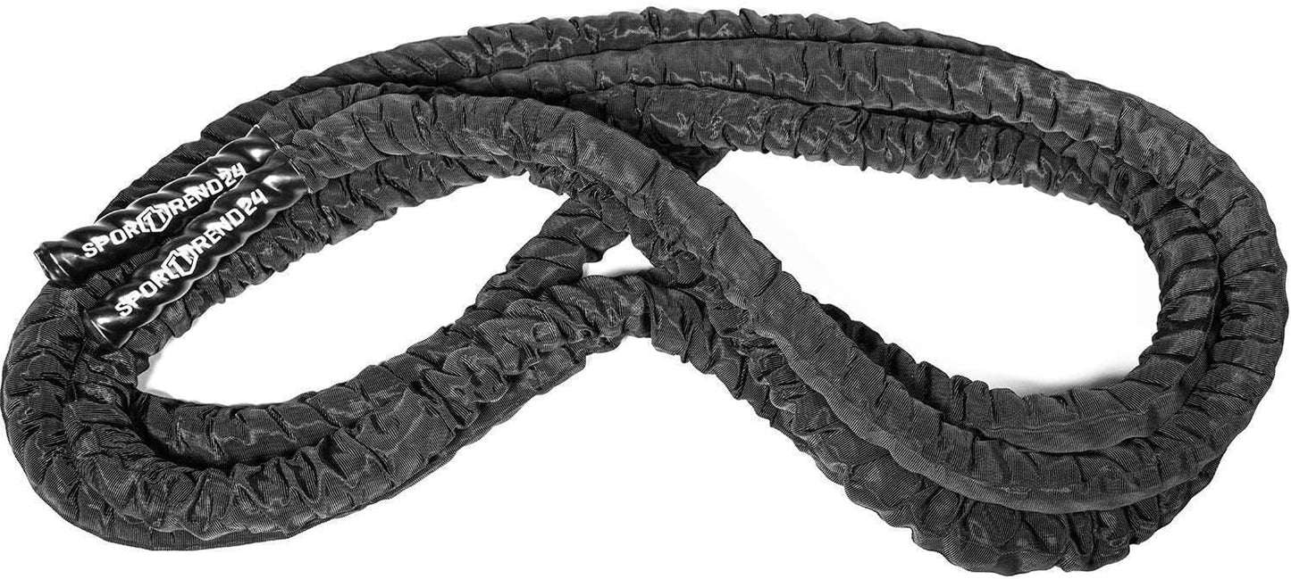 Battle Rope Trainingsseil, 9m x 38mm, 9m x 38mm, schwarz