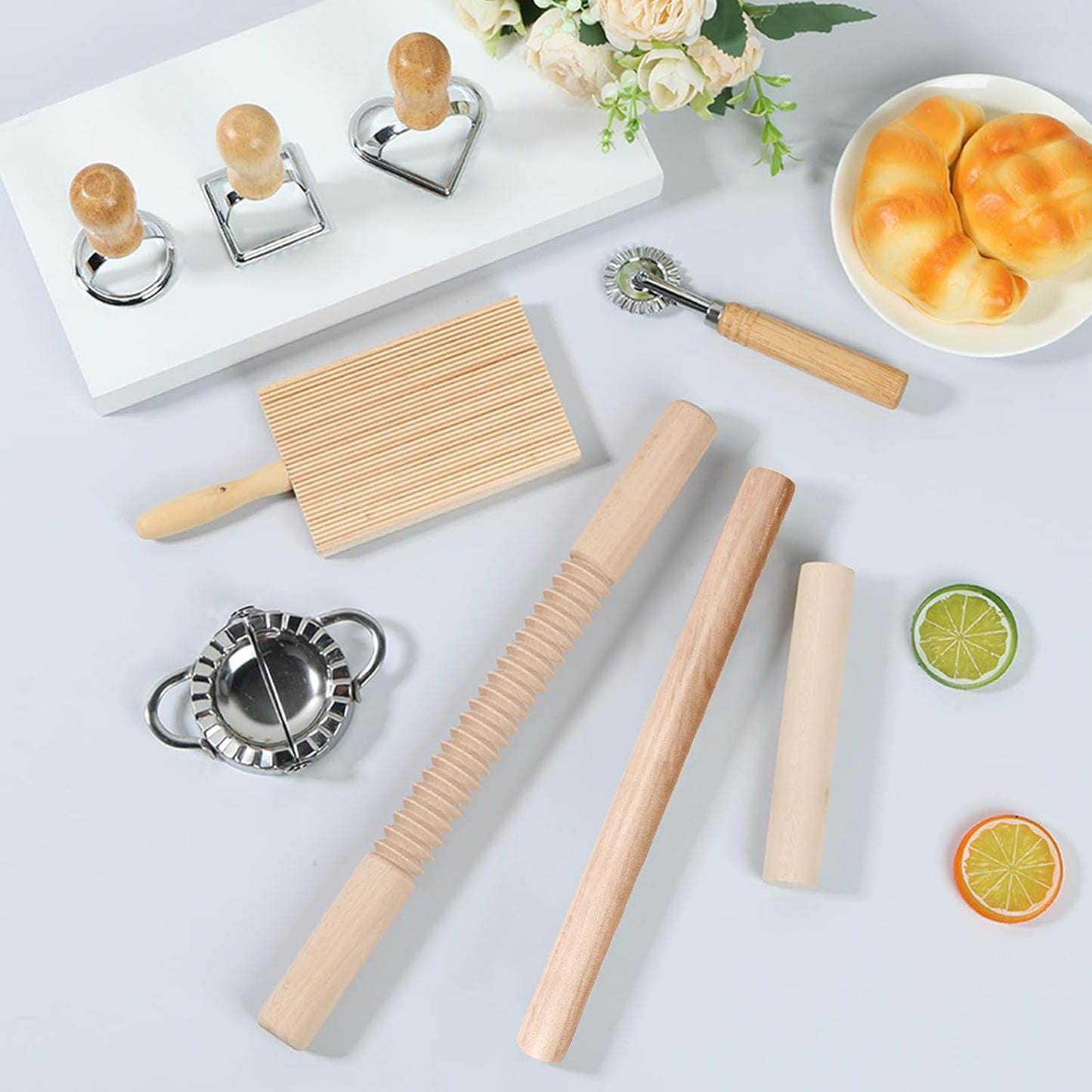 Nudelherstellungs-Set mit Ravioli-Ausstechern, 9