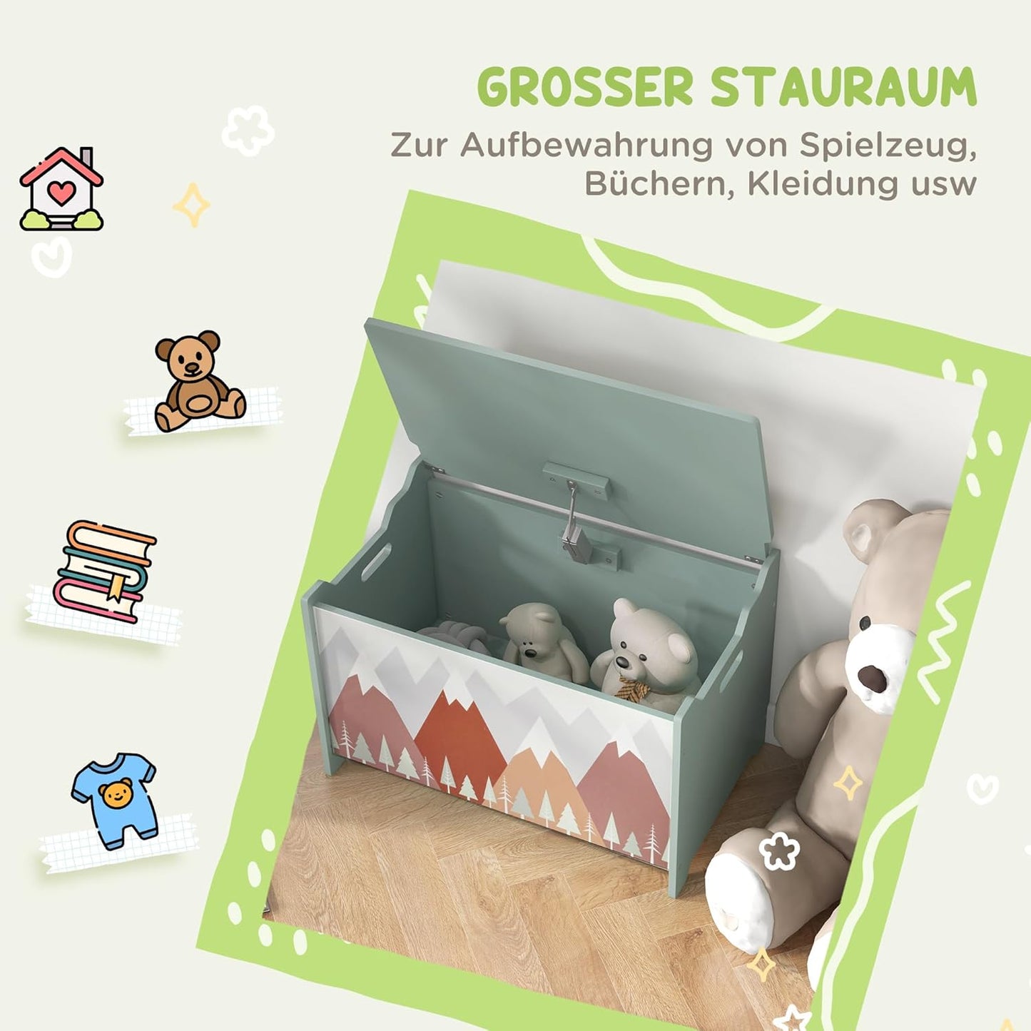 Spielzeug-Aufbewahrungsbox, Grün