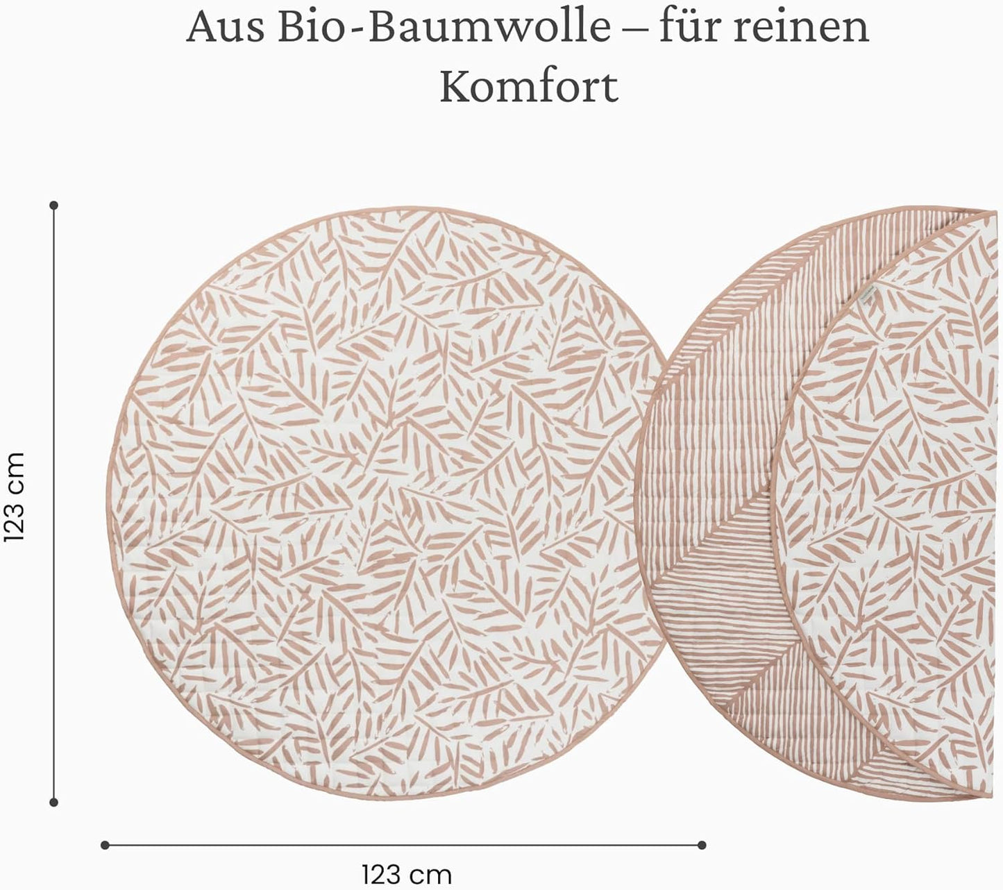 Handgenähte Krabbeldecke aus Bio-Baumwolle, Luxemat Sea Shell