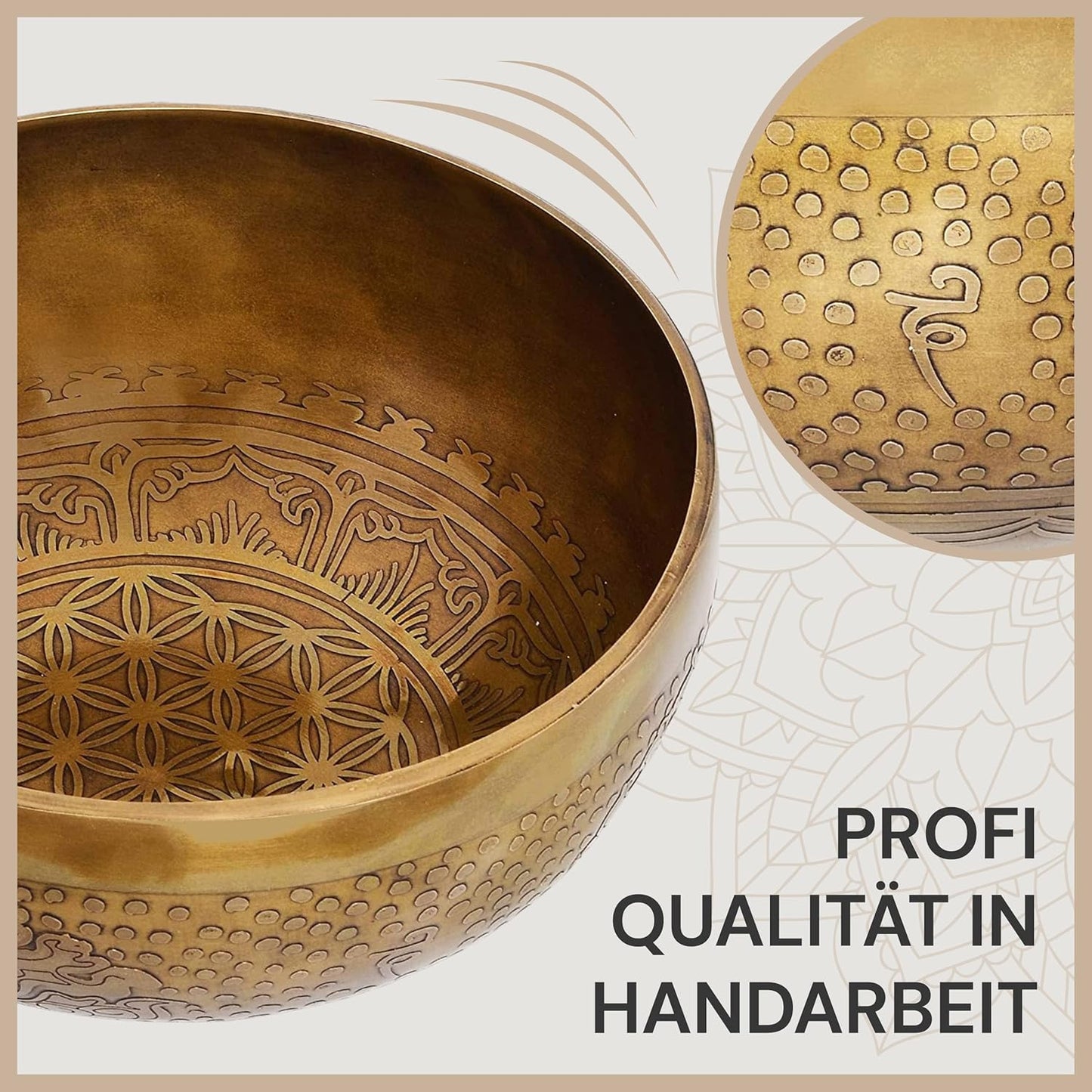Klangschale für Meditation und Entspannung, 20 cm Antique