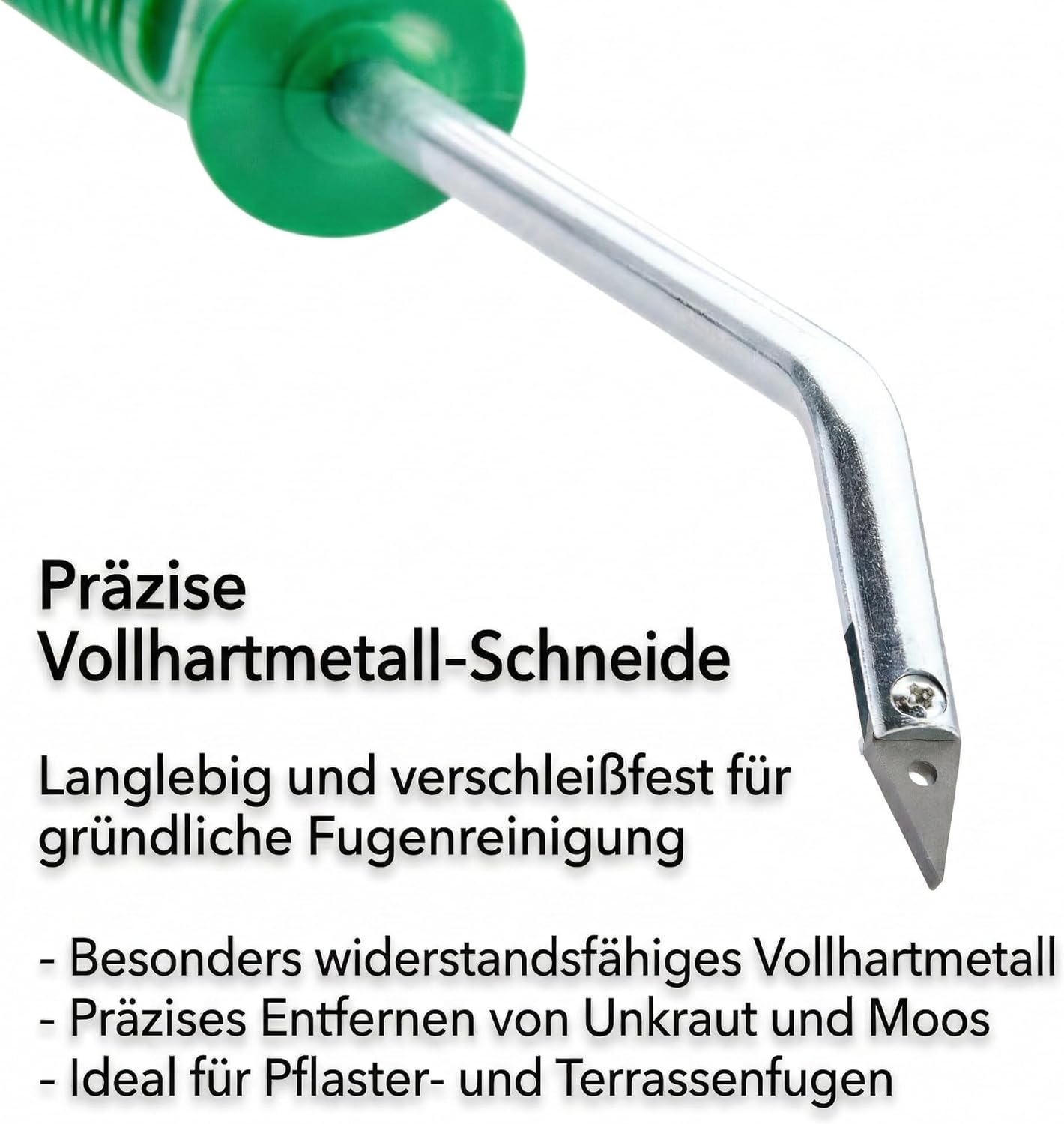 Fugenkratzer mit Teleskopstiel und Hartmetallklinge