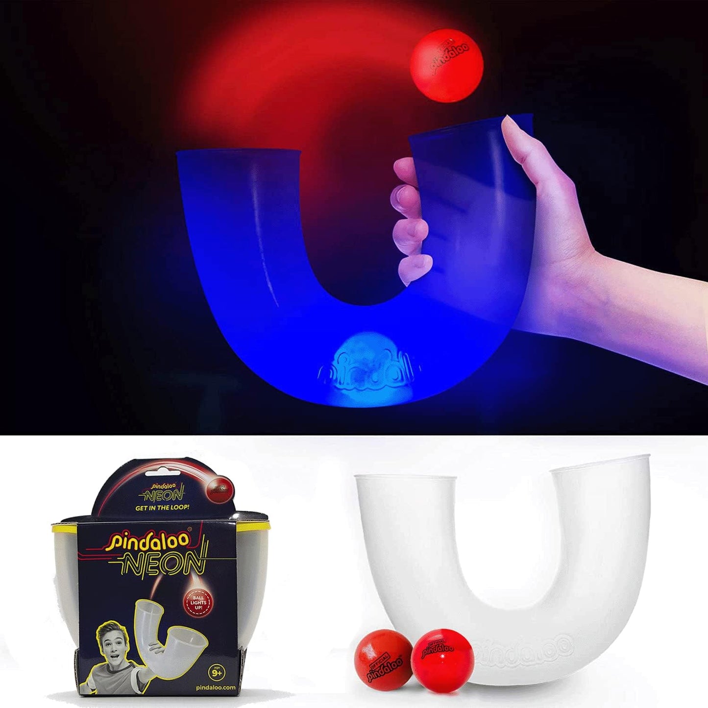 Geschicklichkeitsspiel mit Bällen, Neon