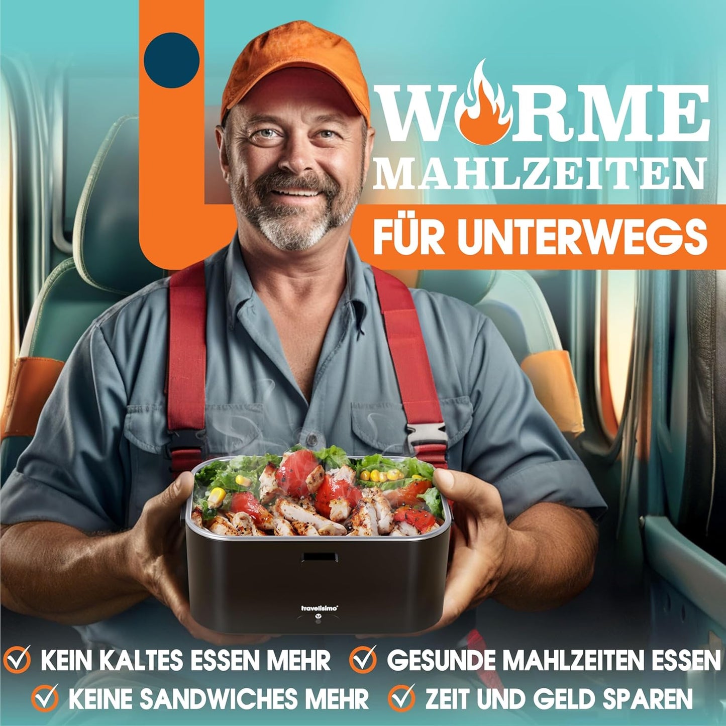 Elektrische Lunchbox XXL, Neon