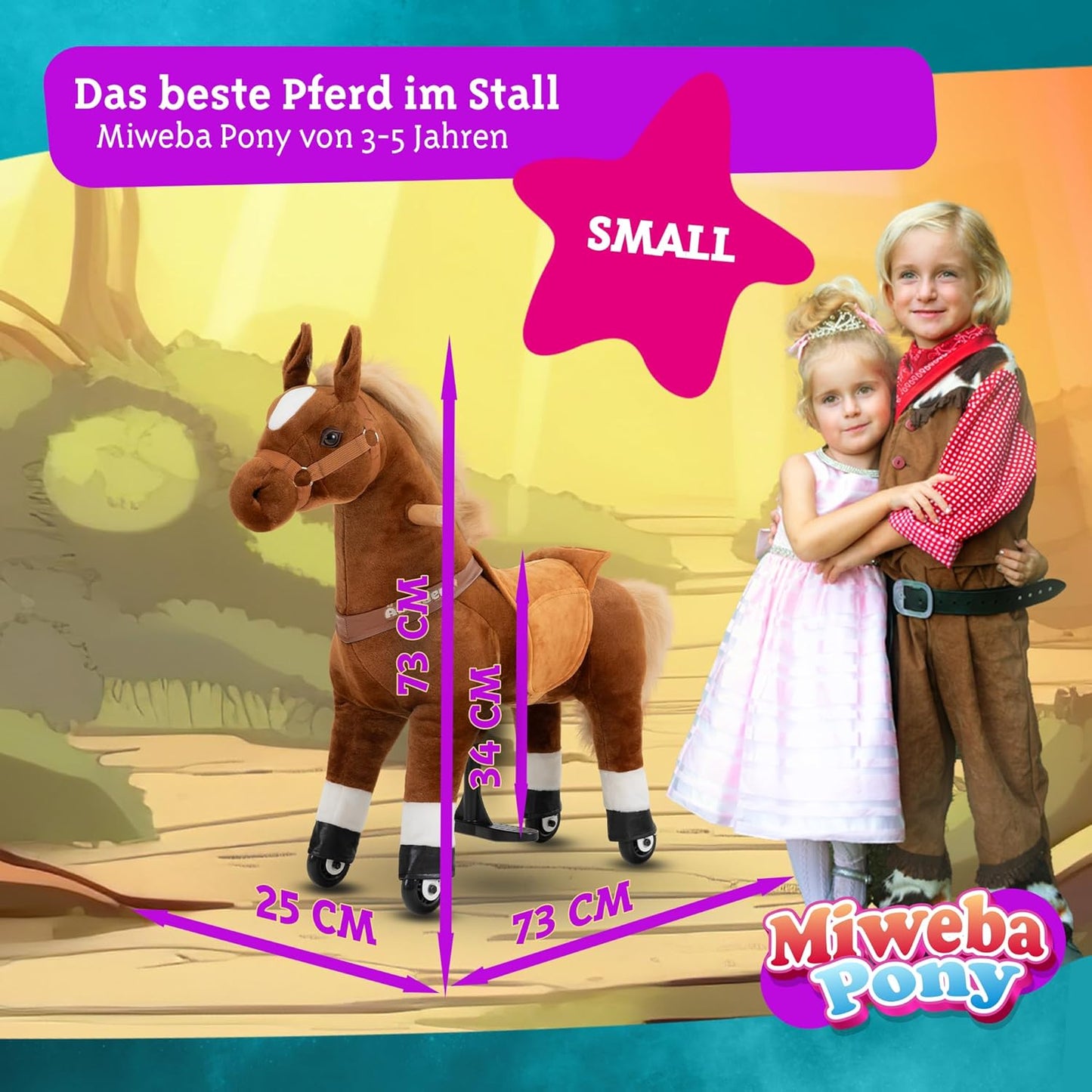 Reitpferd auf Rollen Amadeus, Small
