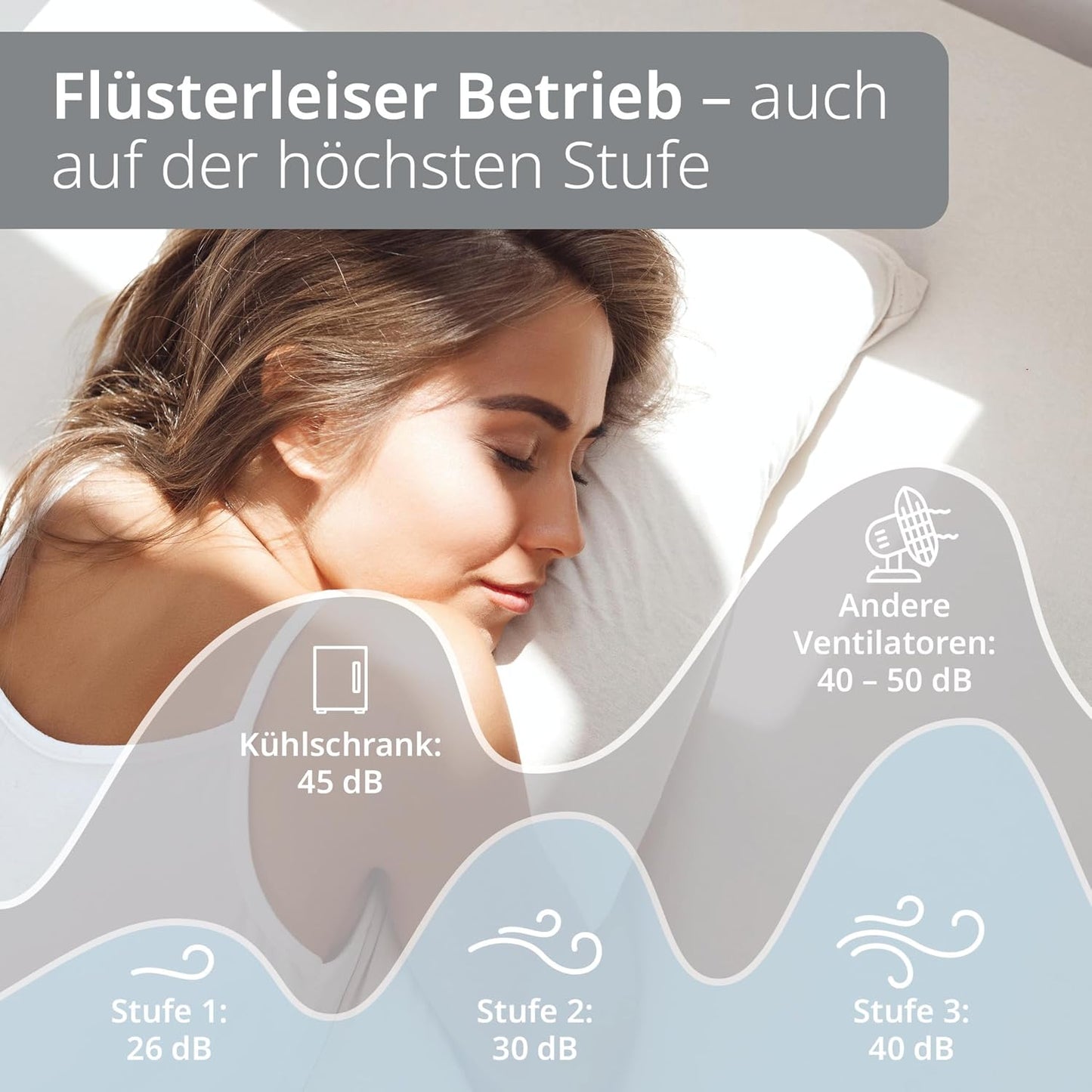 USB-Tischventilator mit Akku, Anthrazit