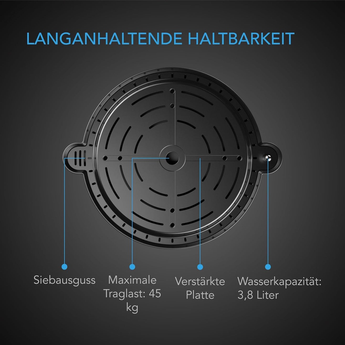 Selbstbewässerungsbasis XL für Stofftöpfe, 4er-Set, XL