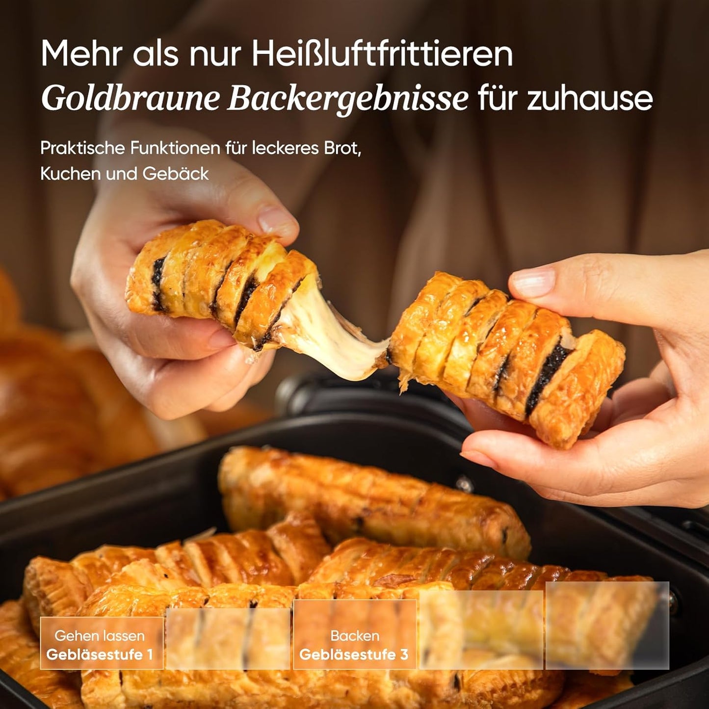 9-in-1 TurboBlaze Airfryer, Dunkelgrau, Turbo Blaze