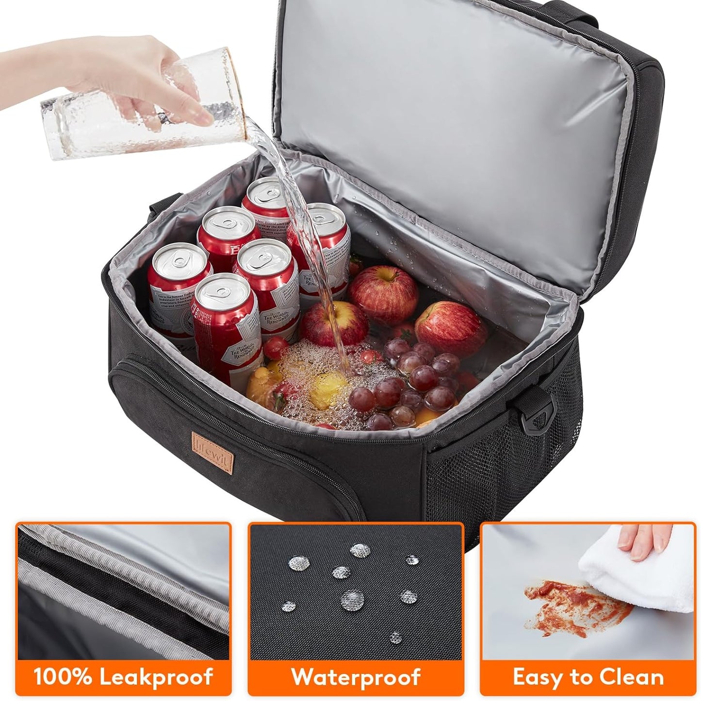 Kühltasche, Schwarz, 23L