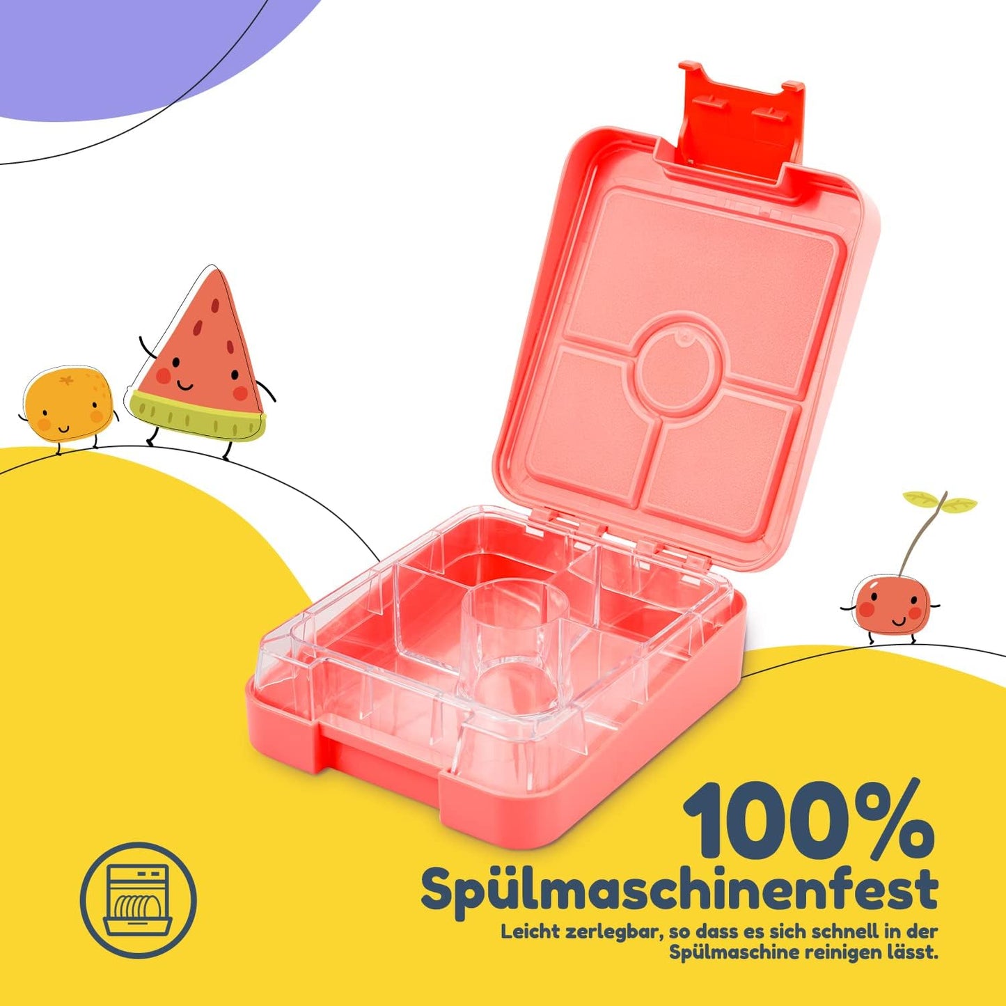 Auslaufsichere Bento Box, Coral