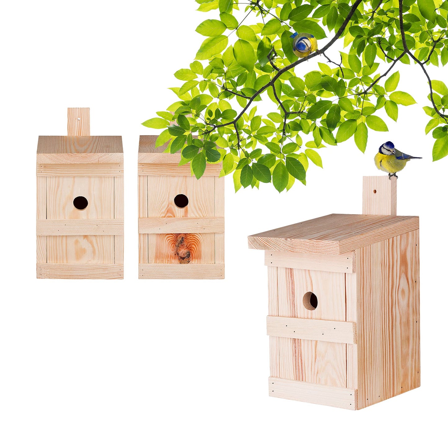 Nistkasten-Set für Meisen & Kleinvögel (3 Stück), 3 Stück