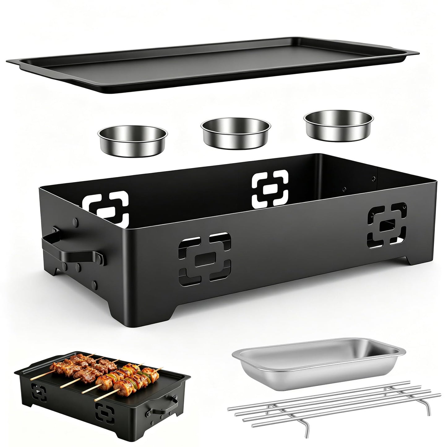 Grill Warmhalteplatte für BBQ und Outdoor Cooking