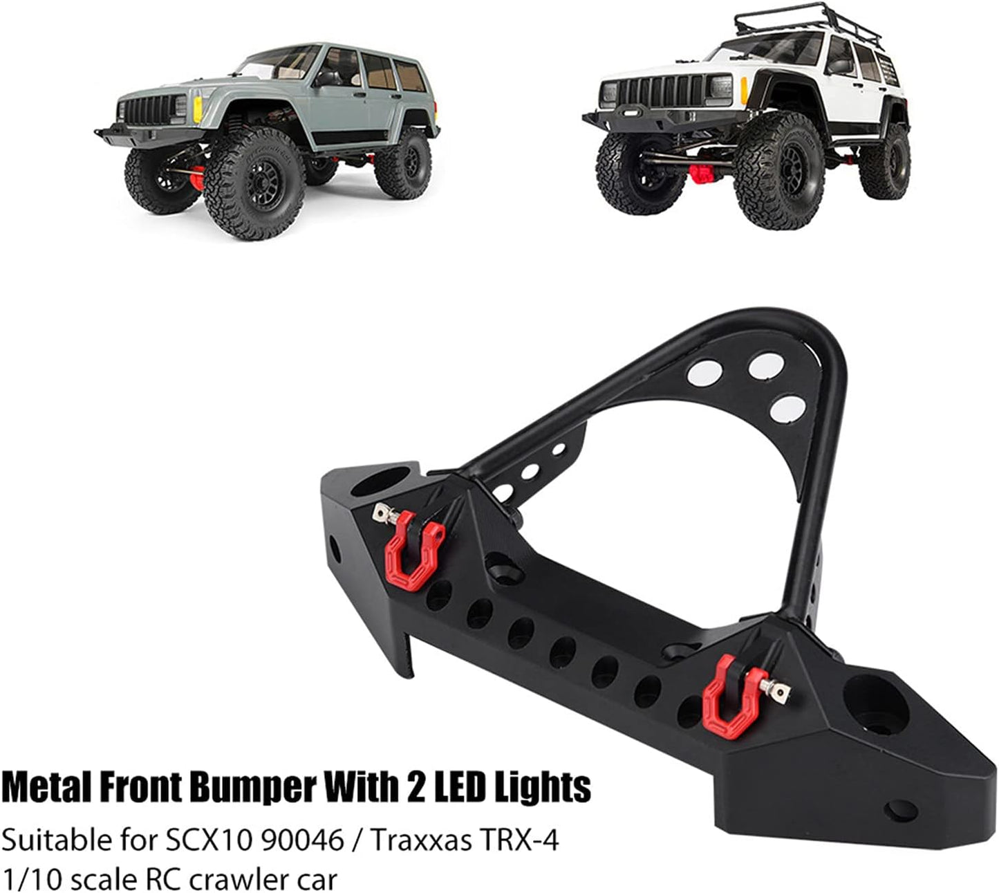 RC Auto Metallstossfänger mit LED-Leuchten 1/10 Skala
