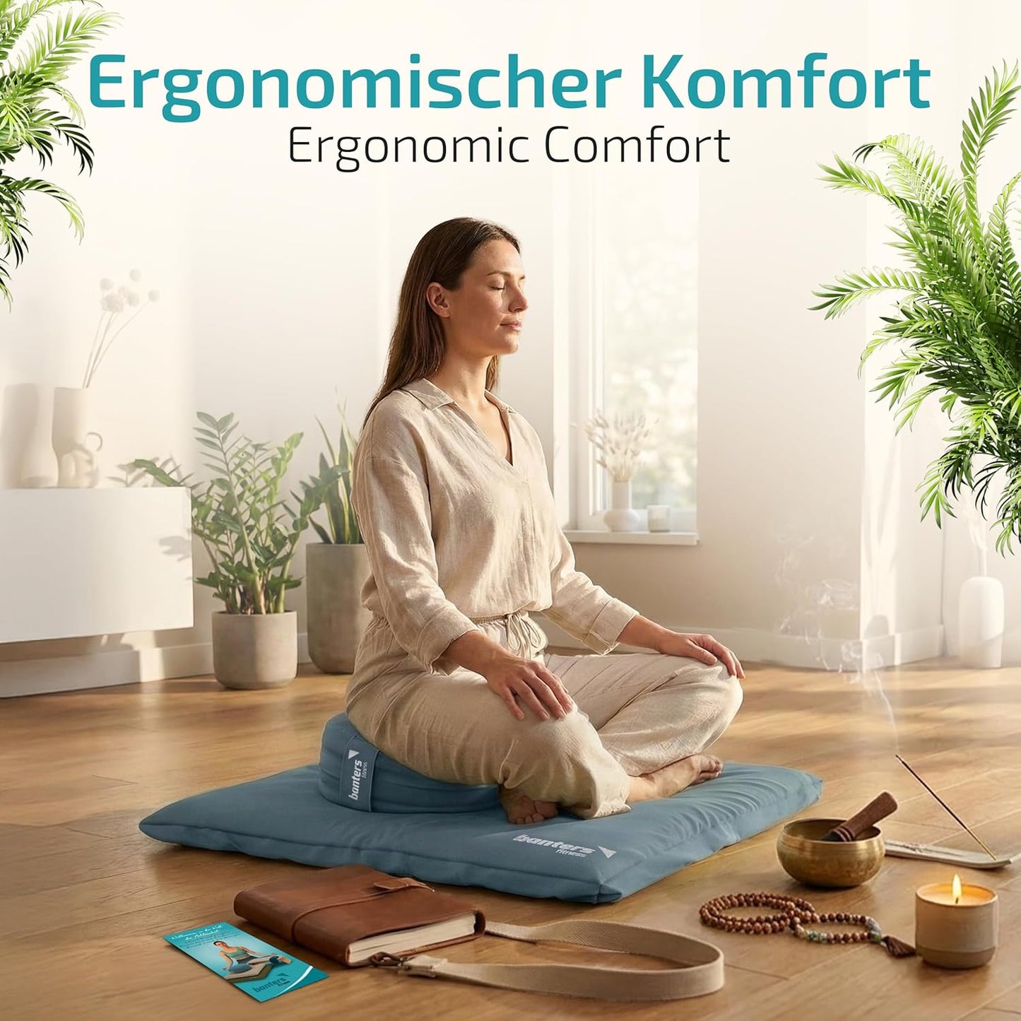 Meditationskissen-Set, Blau