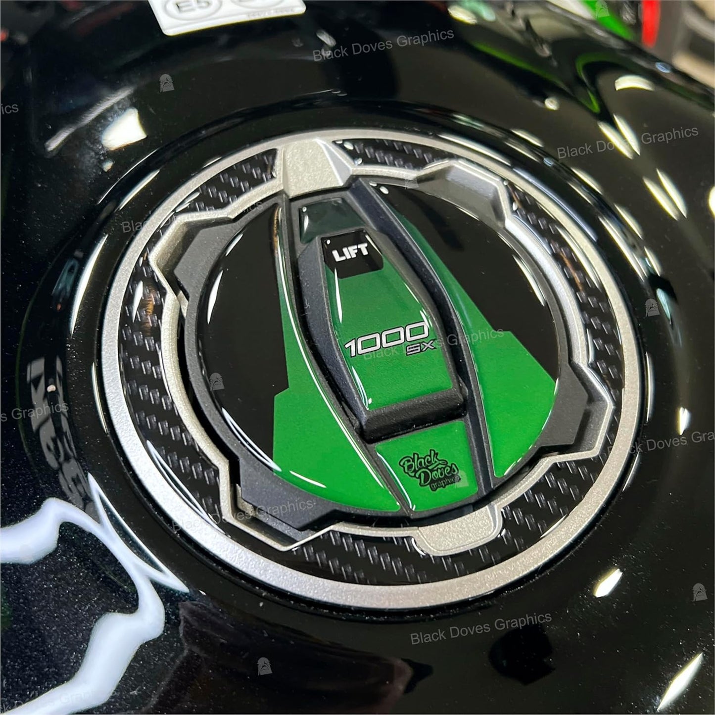 3D-Harzaufkleber zum Tankdeckelschutz für Kawasaki Ninja 1000 SX, Tankdeckelschutz