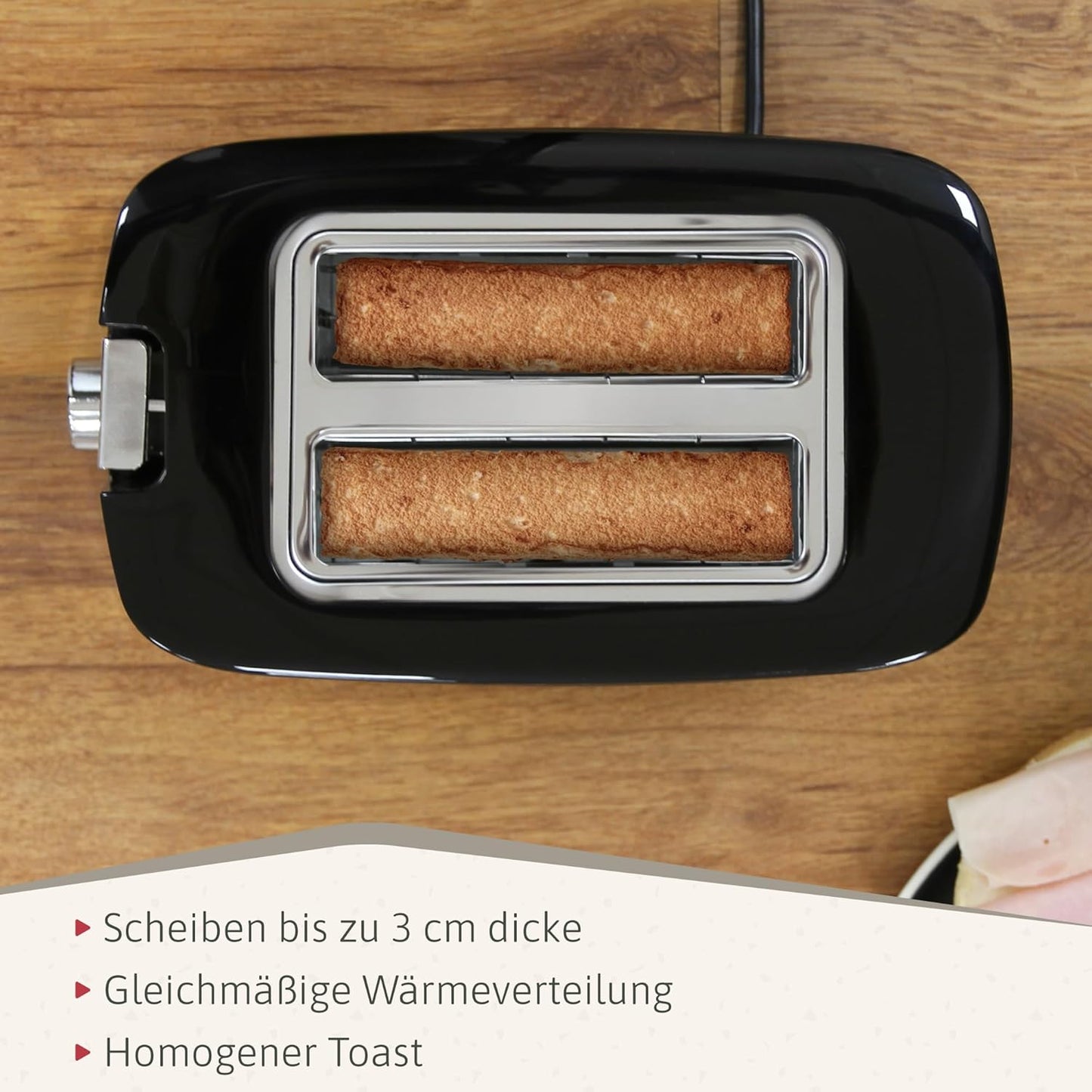 Frühstückspaket Elegance: Toaster & Wasserkocher Set, Schwarz