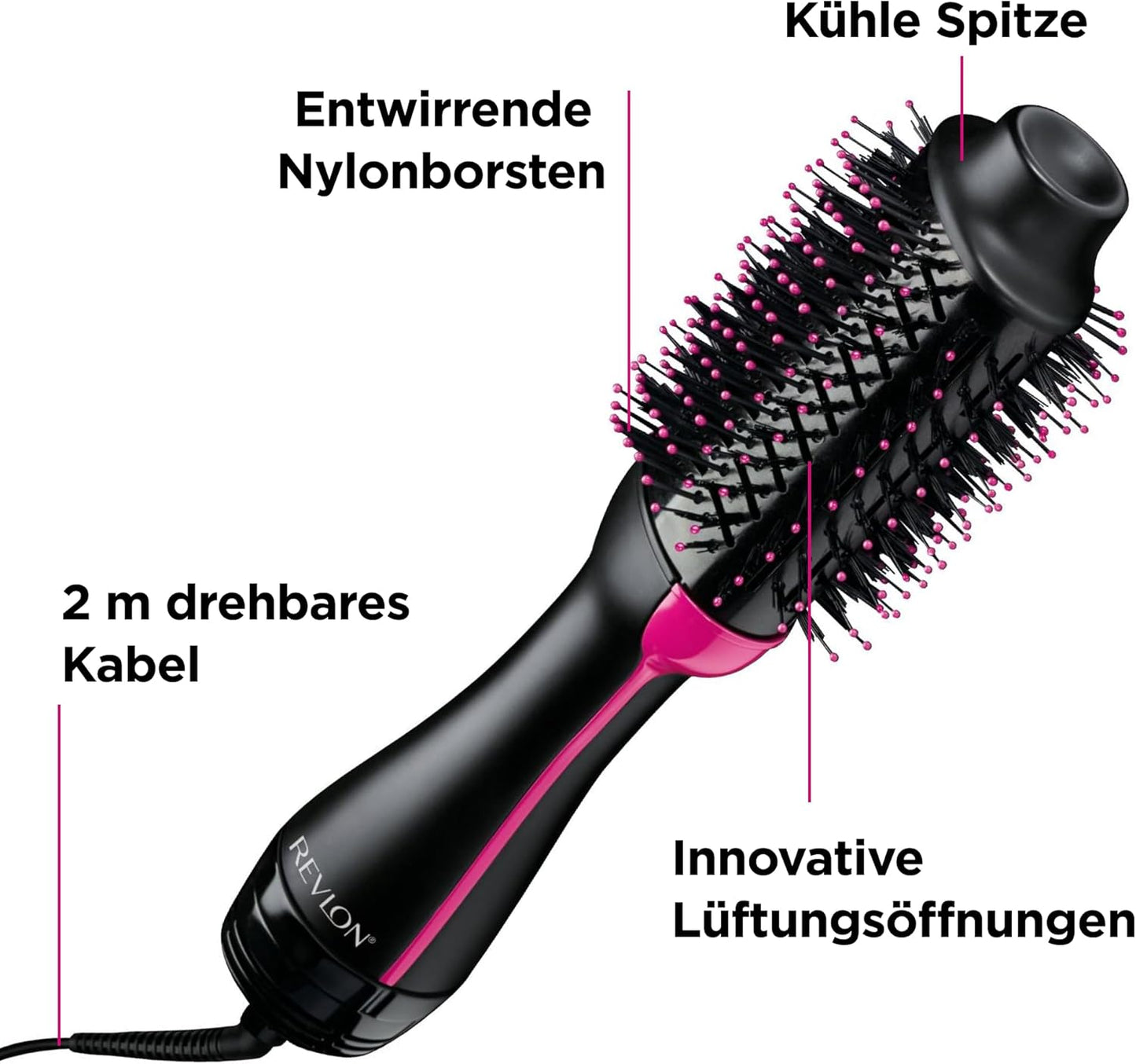 Salon One-Step - Haartrockner & Volumiser mit Kamm, Original mit Kamm zum Abteilen