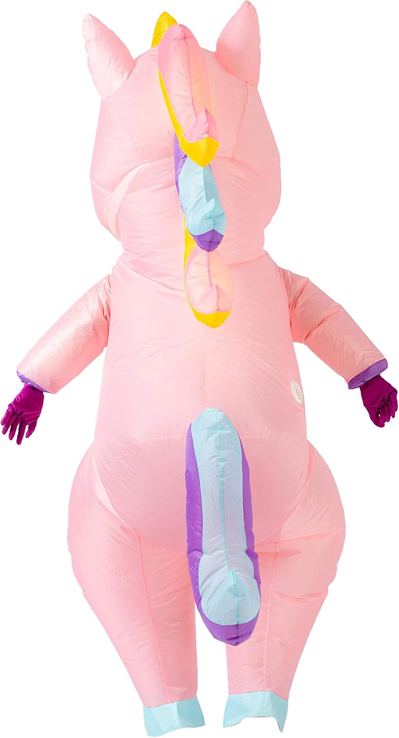 Aufblasbares Einhorn-Kostüm für Erwachsene, Einheitsgröße Rosa