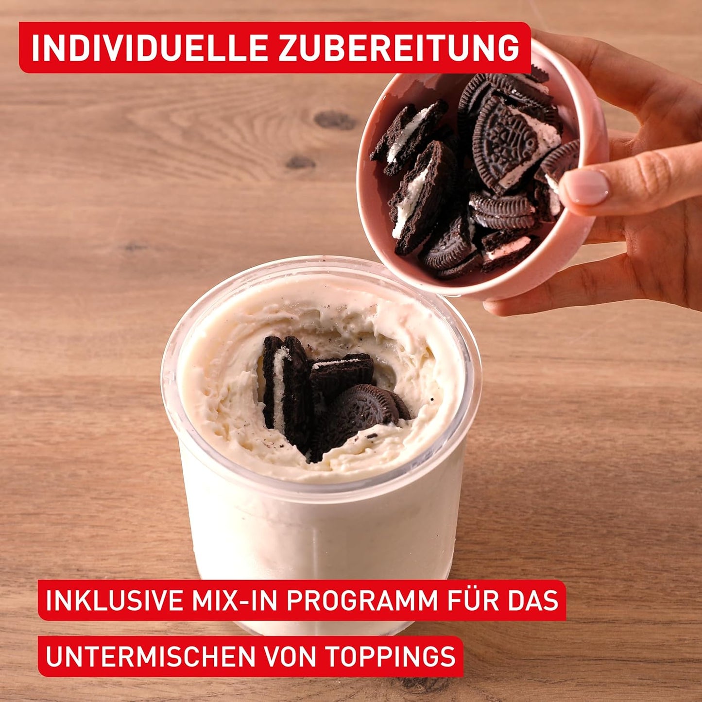 Dolci Eismaschine, Eismaschine inkl. 3x Tritanschüssel + Eisportionierer