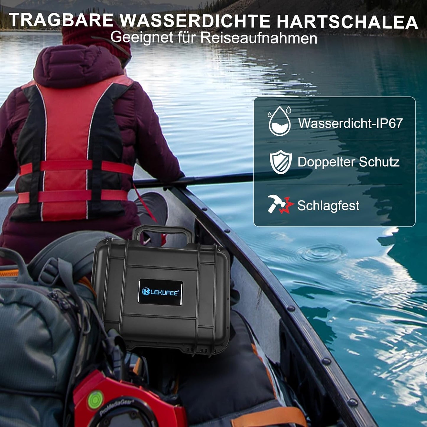 Wasserdichte Drohnen-Tragetasche für DJI Mini 2/2 SE, Eva-schaumfarbe - Schwarz