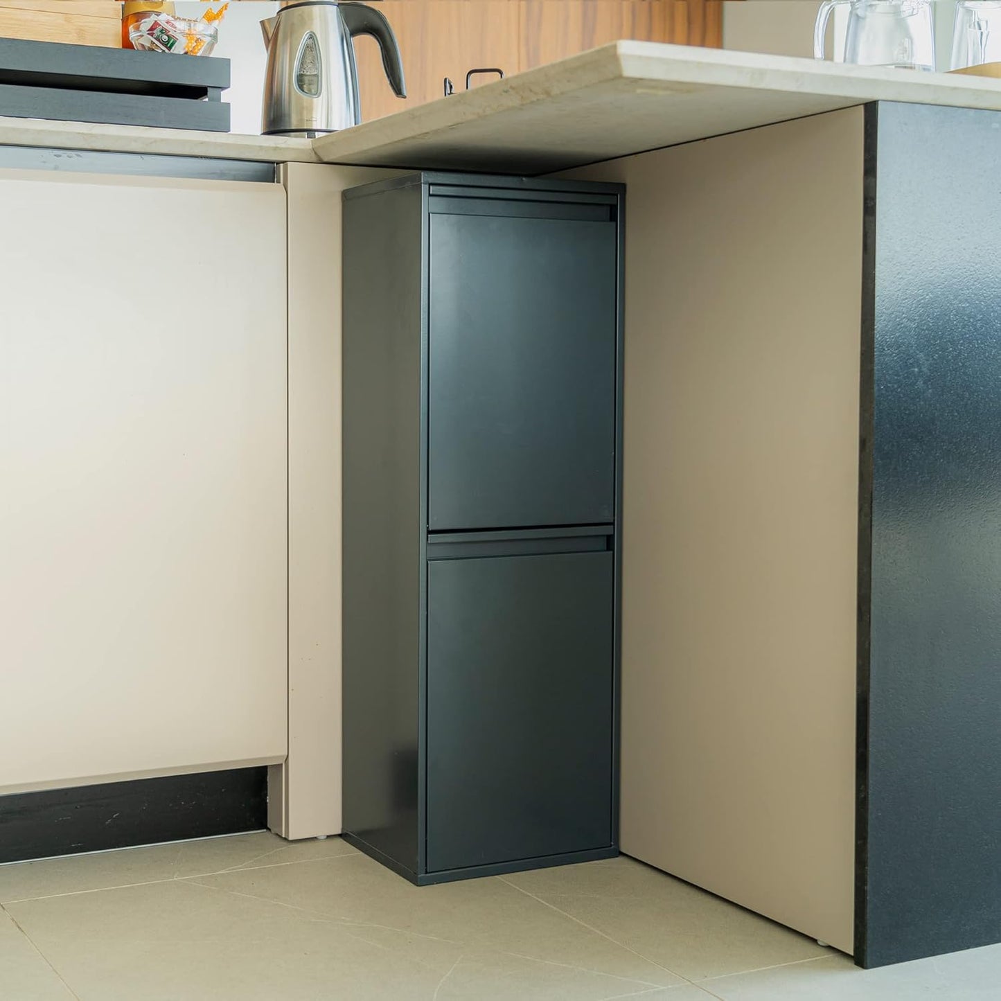 Basic CR204-B Mülltrennsystem, Anthrazit Basic - Ohne Aufbewahrungsbox