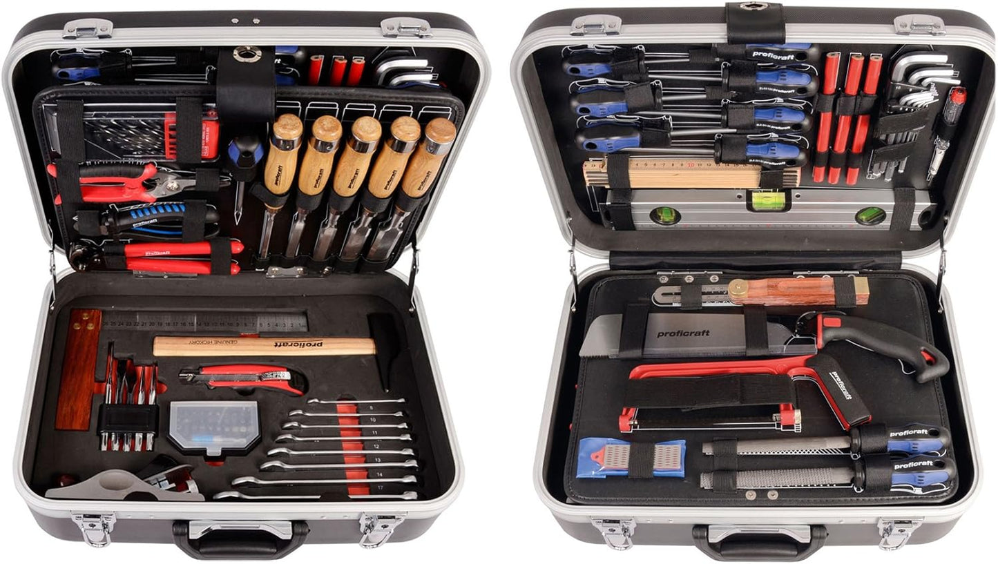 92-teiliges Schreiner Werkzeugkoffer-Set, Werkzeugkoffer Schreiner 92 tlg