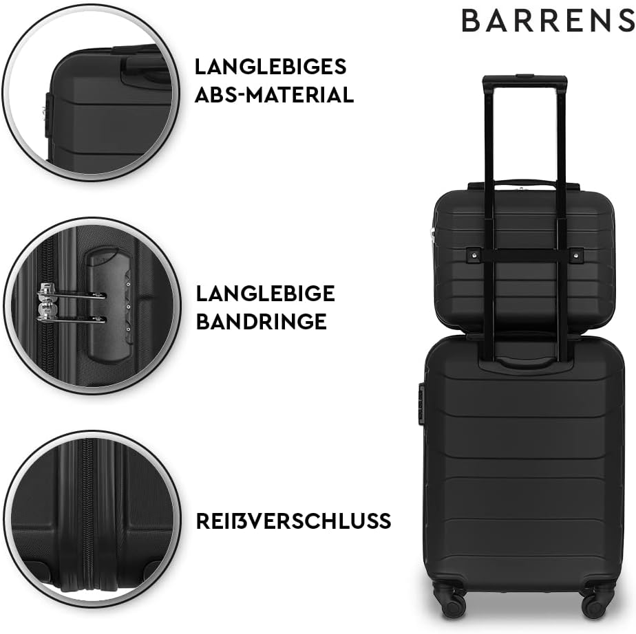 Kosmetiktasche mit Kofferbefestigung, klein, Kosmetiktasche - S Schwarz
