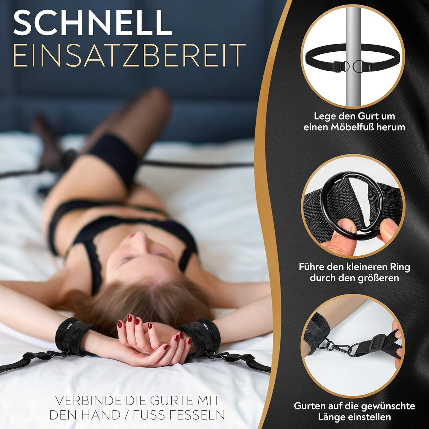 Bondage Fesselset für Möbelbefestigung
