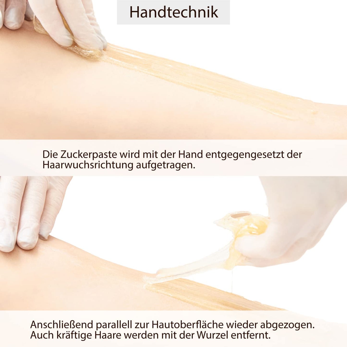 Sugaring-Set mit Zuckerpaste und Vliesstreifen