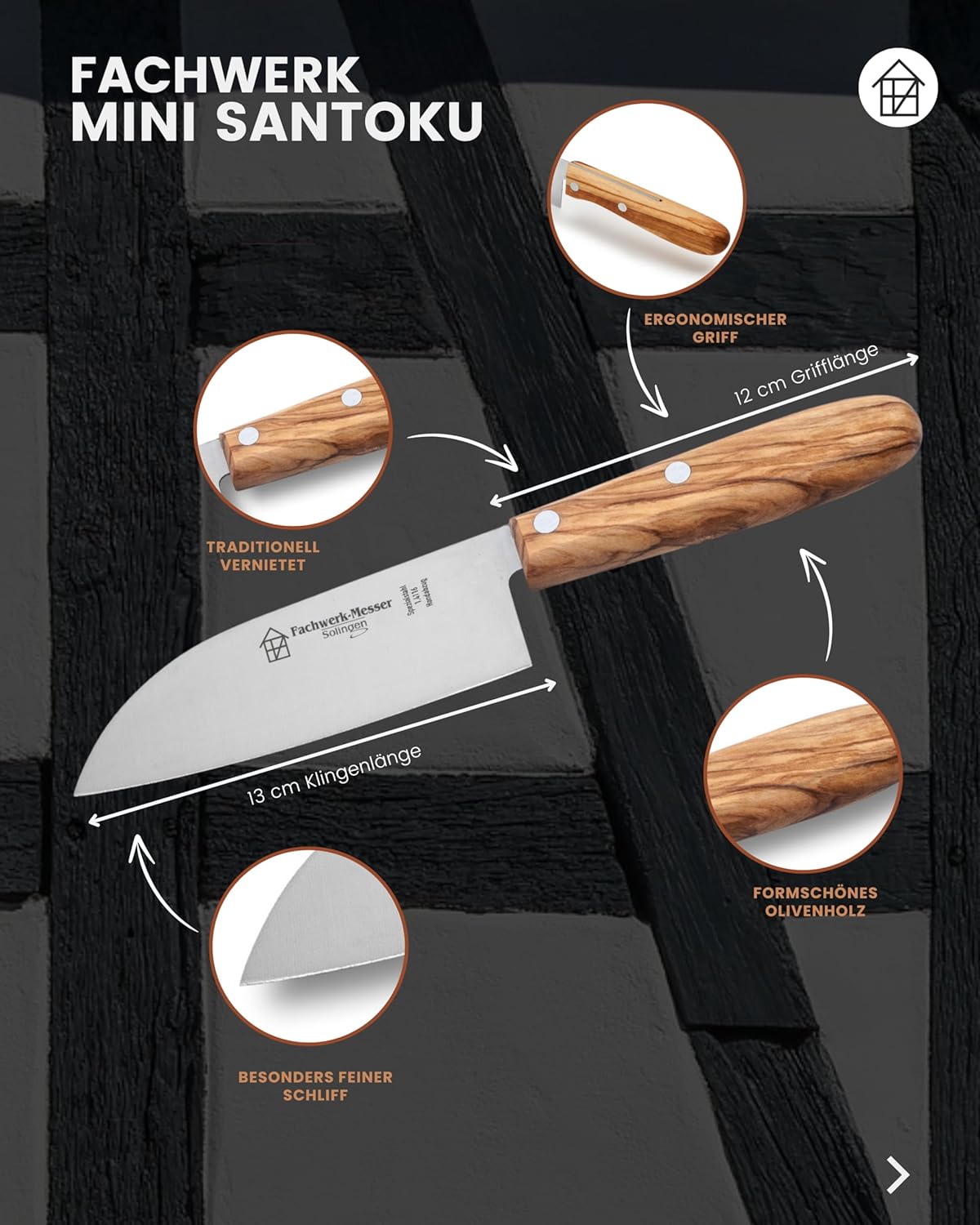 Mini Santoku-Kochmesser