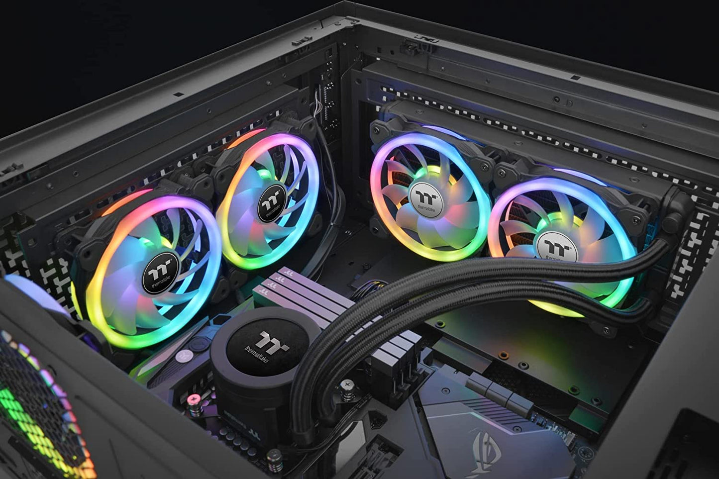 SWAFAN 14 RGB 140x140x25, Gehäuselüfter, RGB 140mm Black