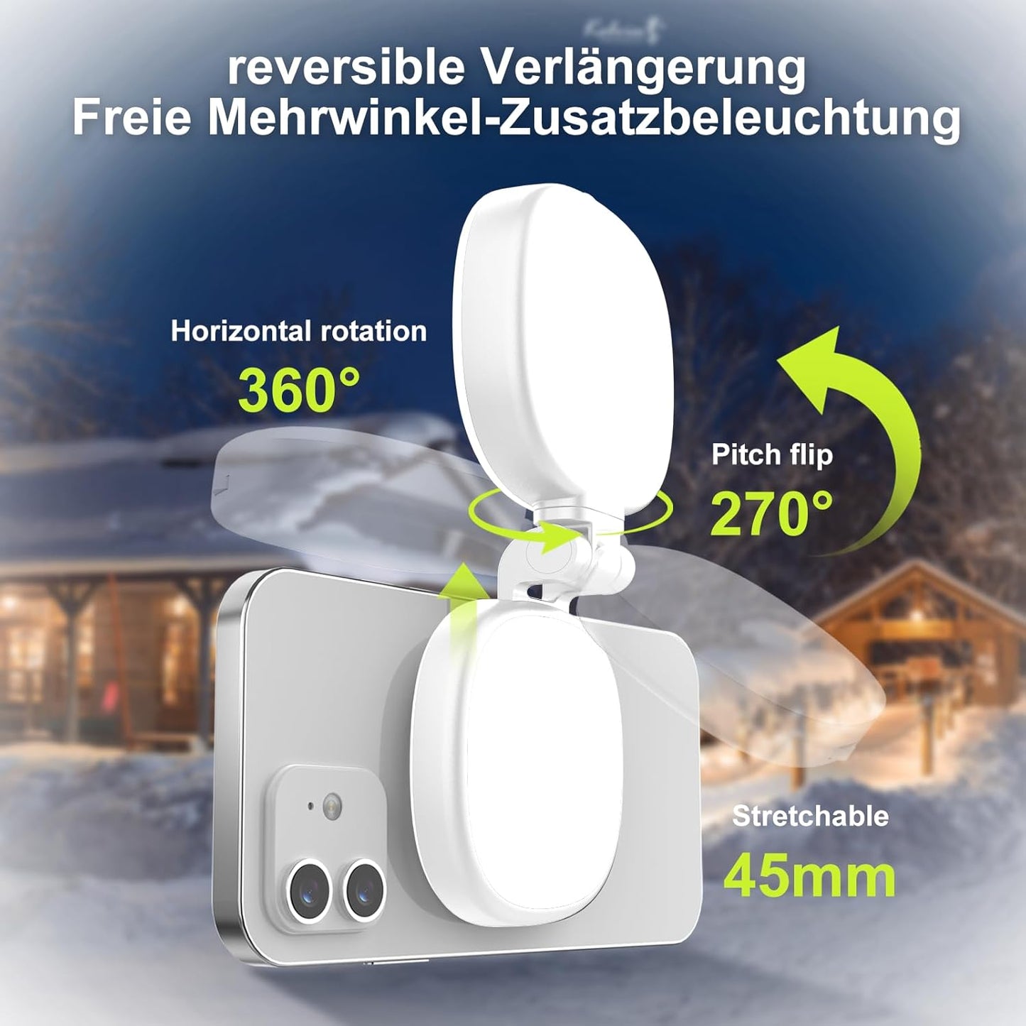 Magnetisches 3-in-1 Selfie-Ringlicht für Smartphones
