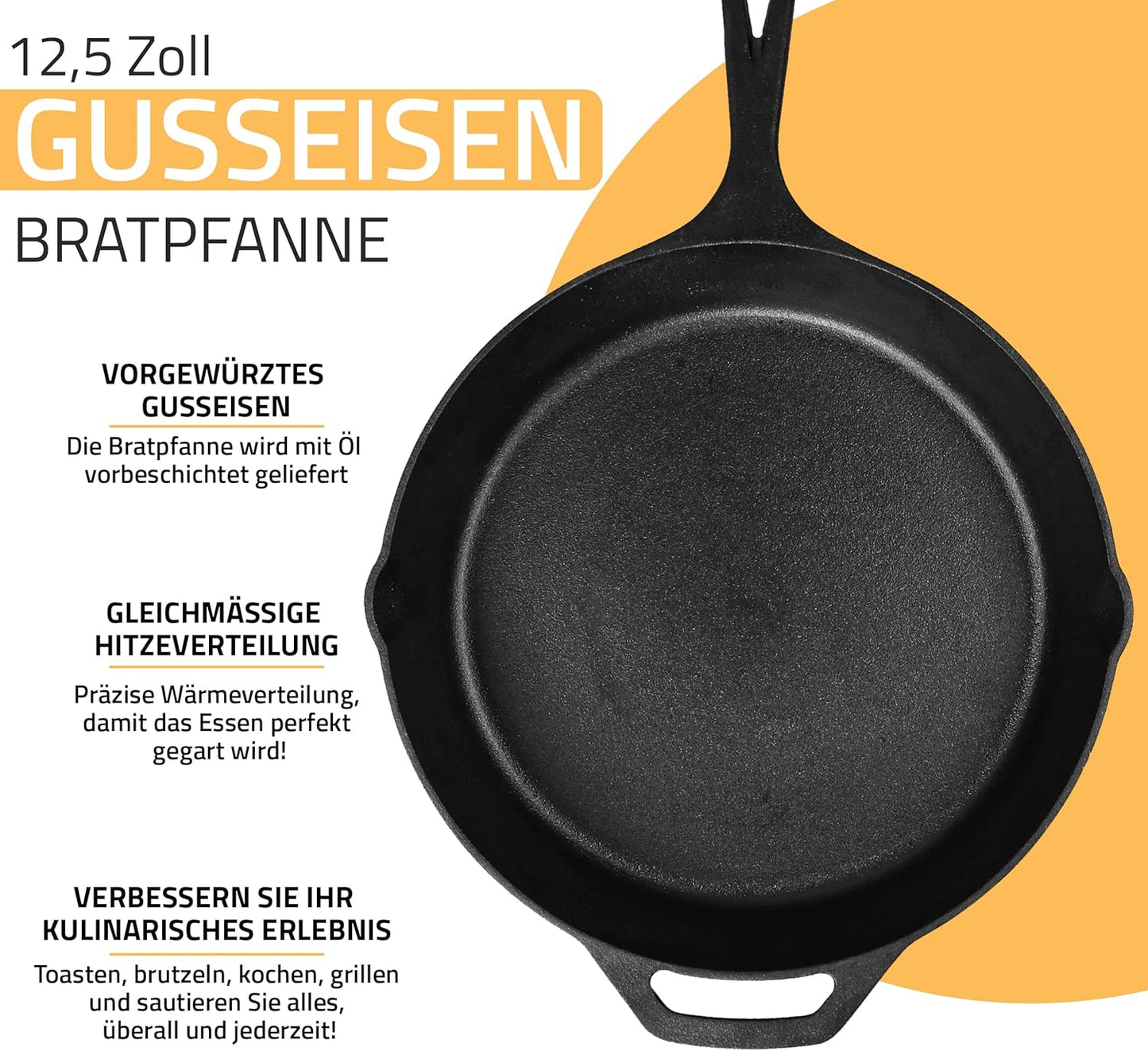 Gusseisenpfanne, 32 cm Black