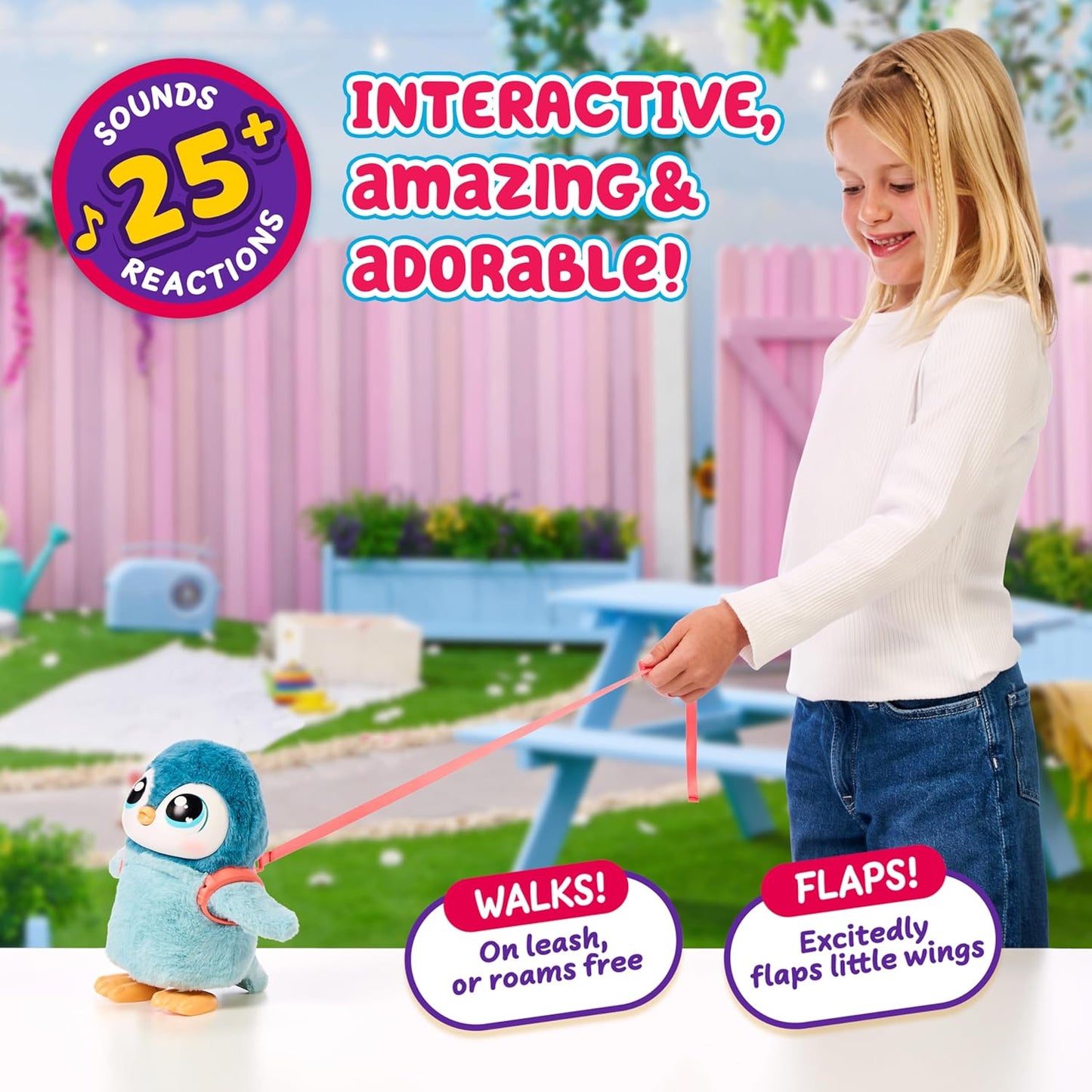 Interaktiver Lauf-Pinguin "Waddles" mit Geräuschen, Waddles