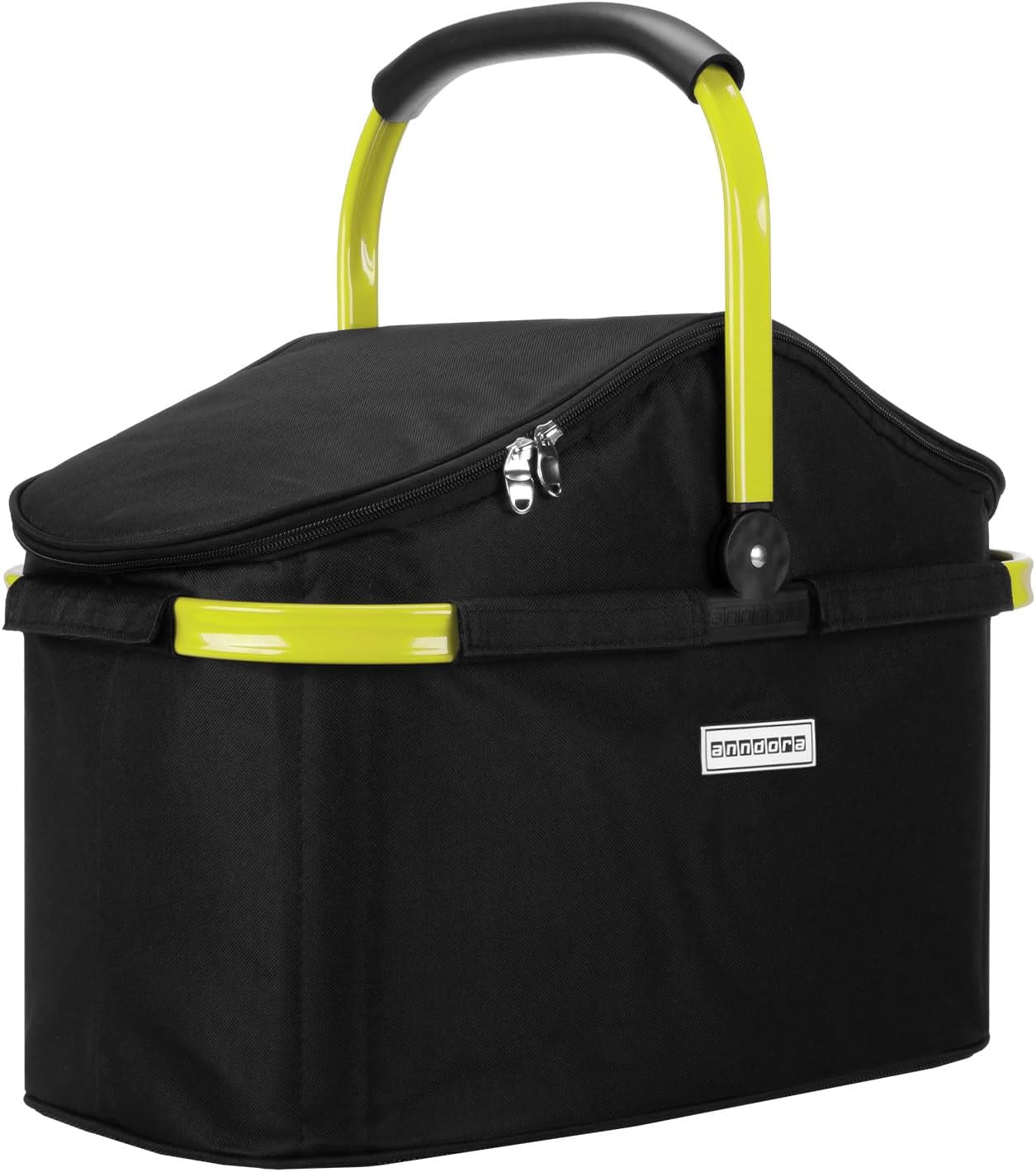 Iso-Einkaufskorb, Iso: Schwarz Rahmen Limette