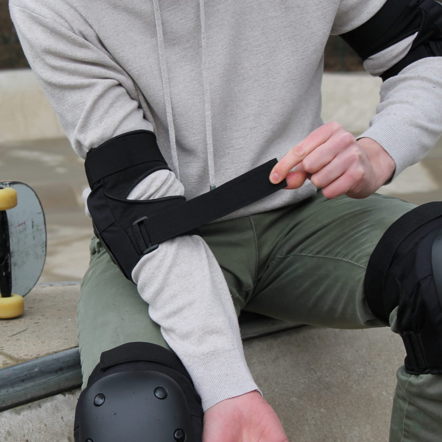 6-teiliges Skate Protektoren-Set, Schwarz M - Jugendliche / Erwachsene