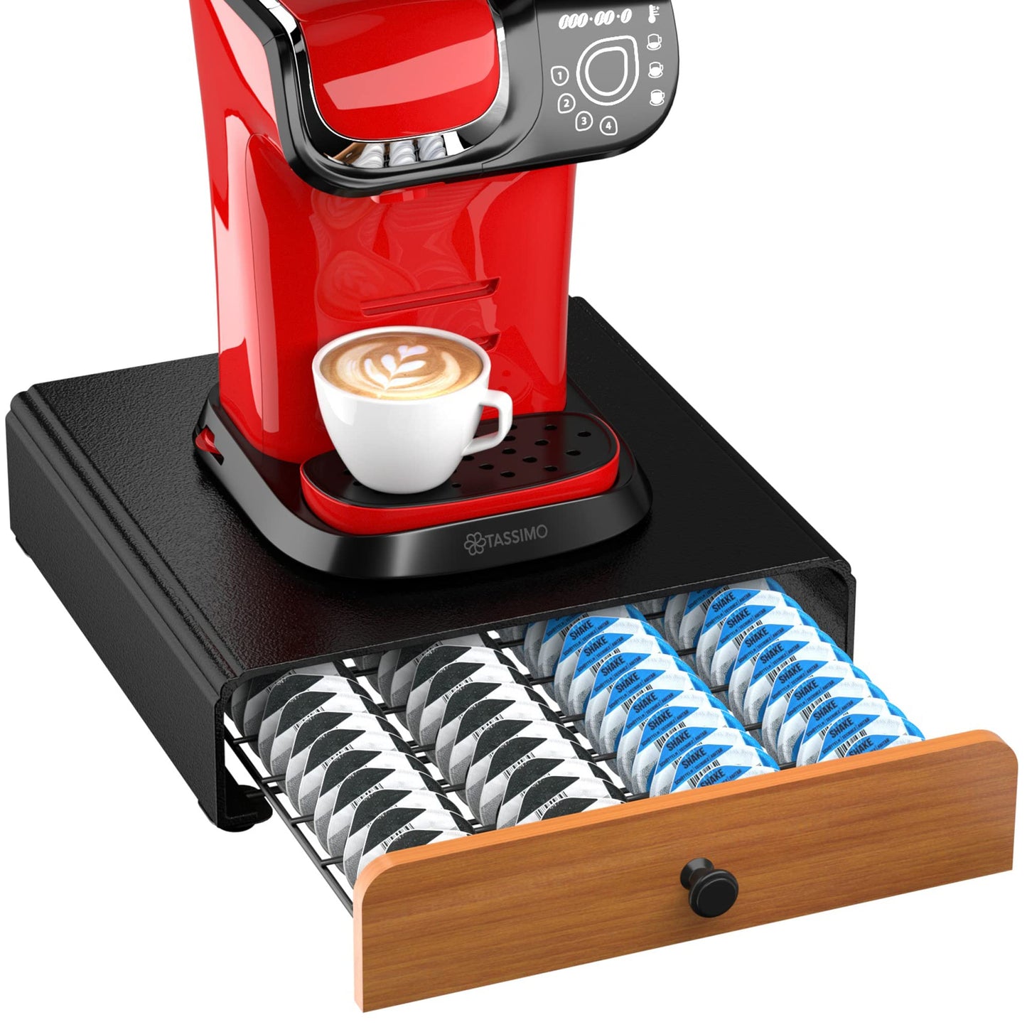 Kapselhalter für Tassimo, Schwarz + Braun