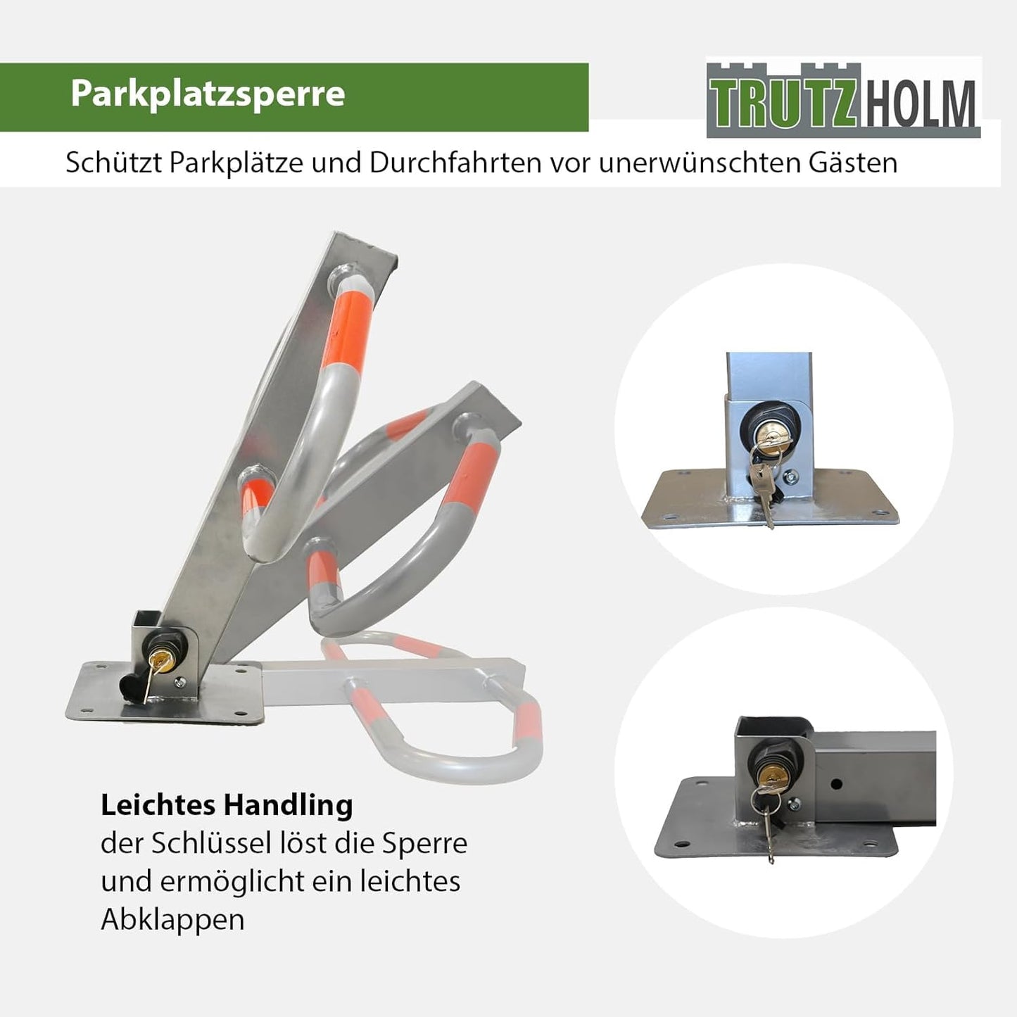 Klappbare Parkplatzsperre
