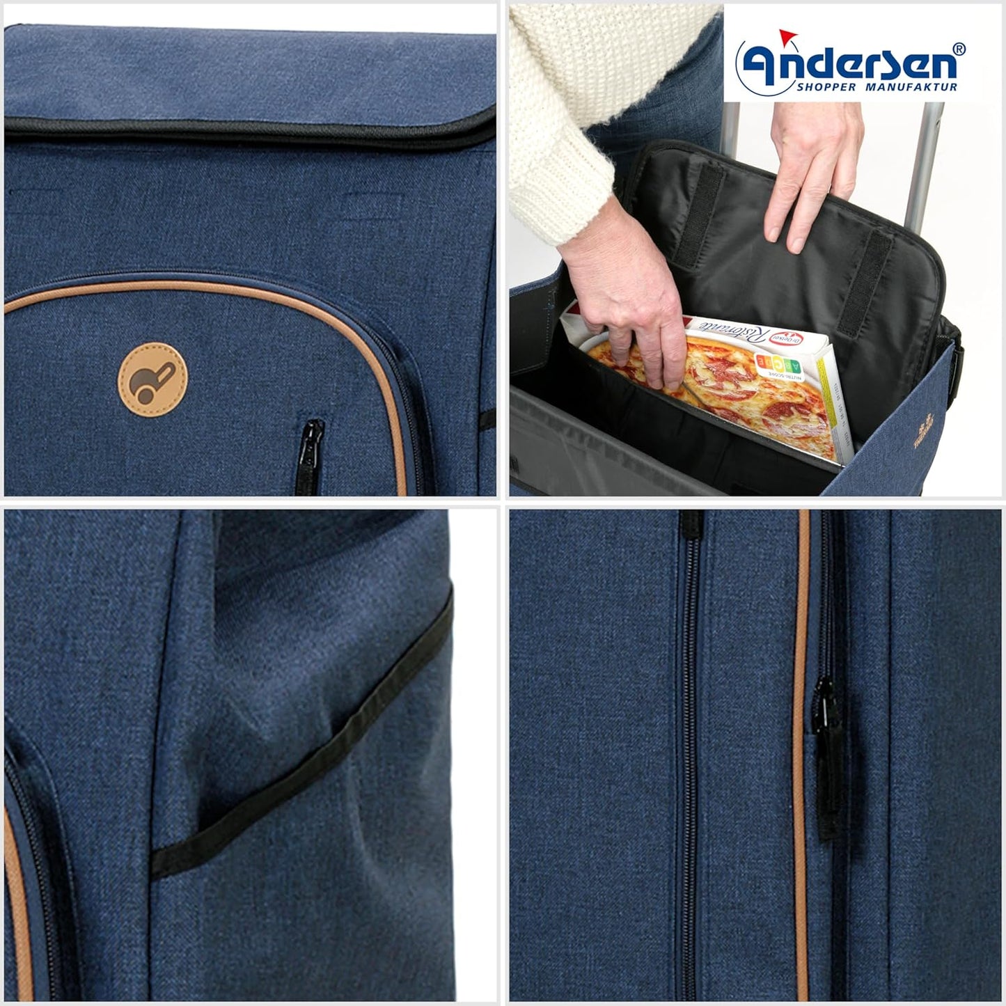 Royal Shopper - Einkaufstrolley mit Treppensteiger und Kühlfach, Blau