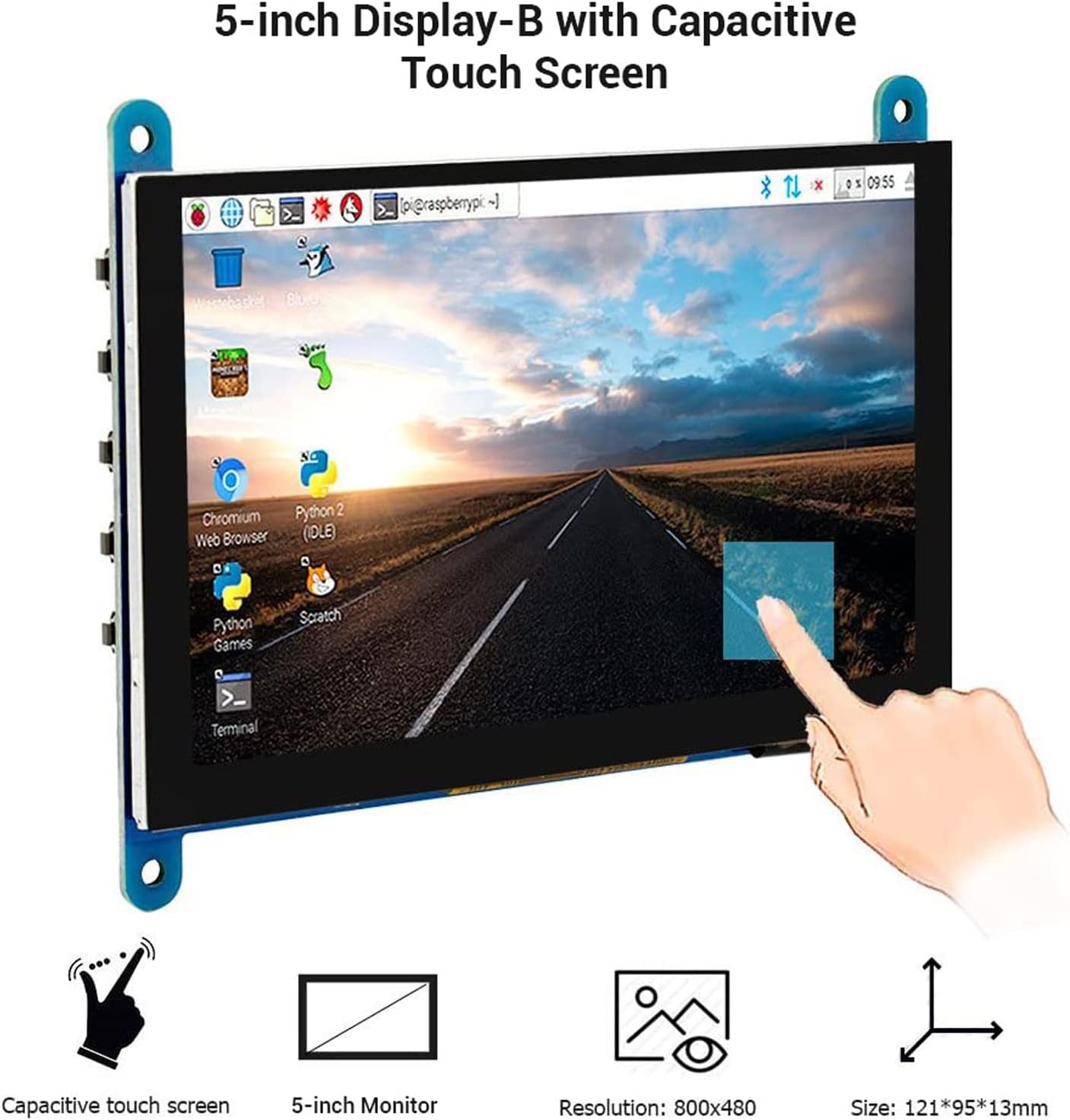 Mini-Monitor für Raspberry Pi RC050, Blau
