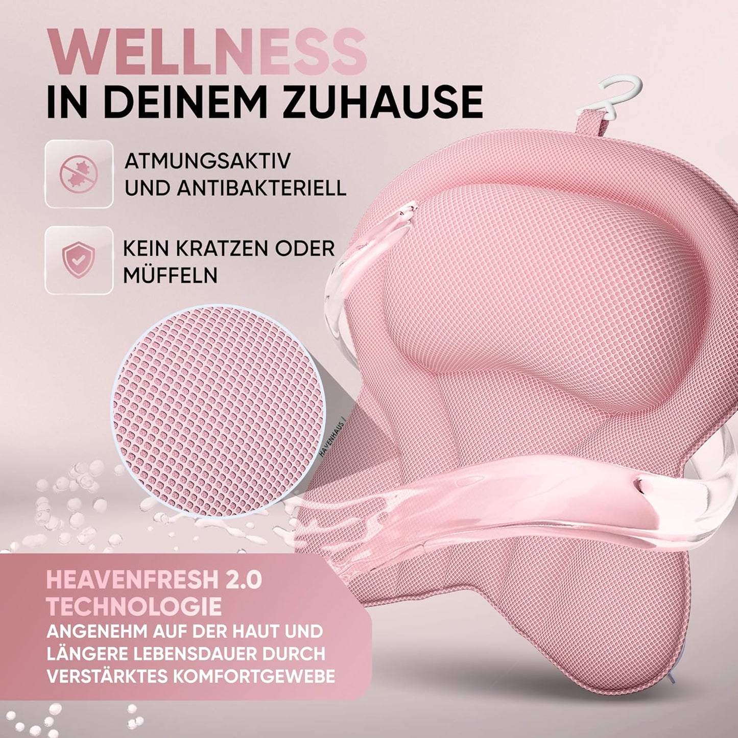XXL Badewannenkissen, XX-Large Rosé