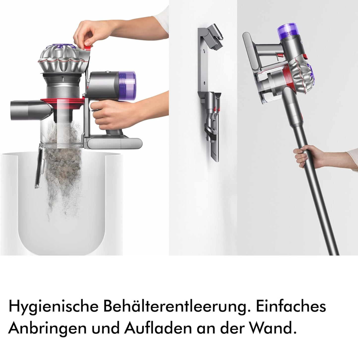 V8 Origin Staubsauger mit Fugendüse und Wandhalterung mit Ladefunktion, Silver/Nickel V8 Origin 2026