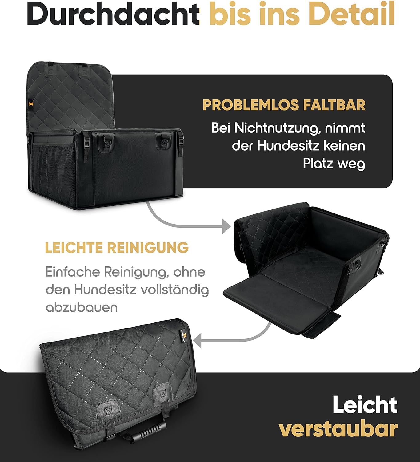 Hundeautositz, Schwarz
