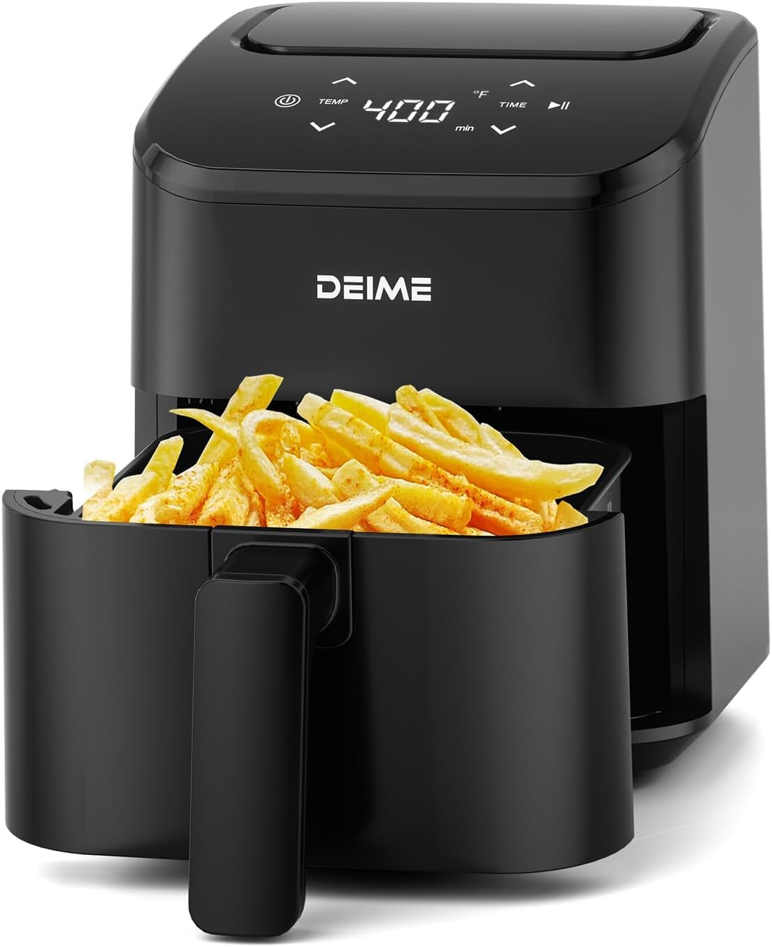 Heissluftfritteuse 2,5 l kompakt digital, Schwarz
