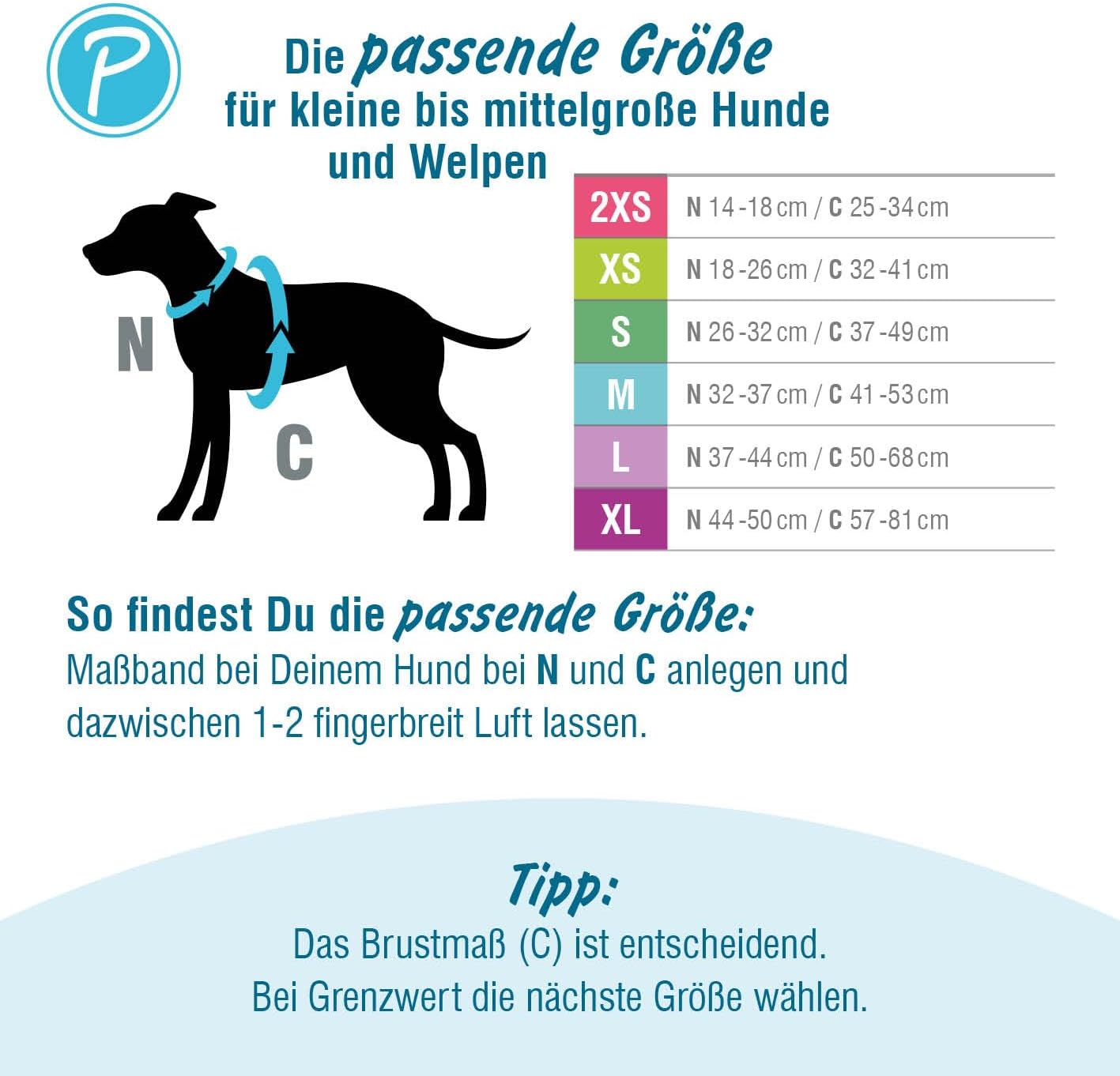 Hundegeschirr, Petrol XL